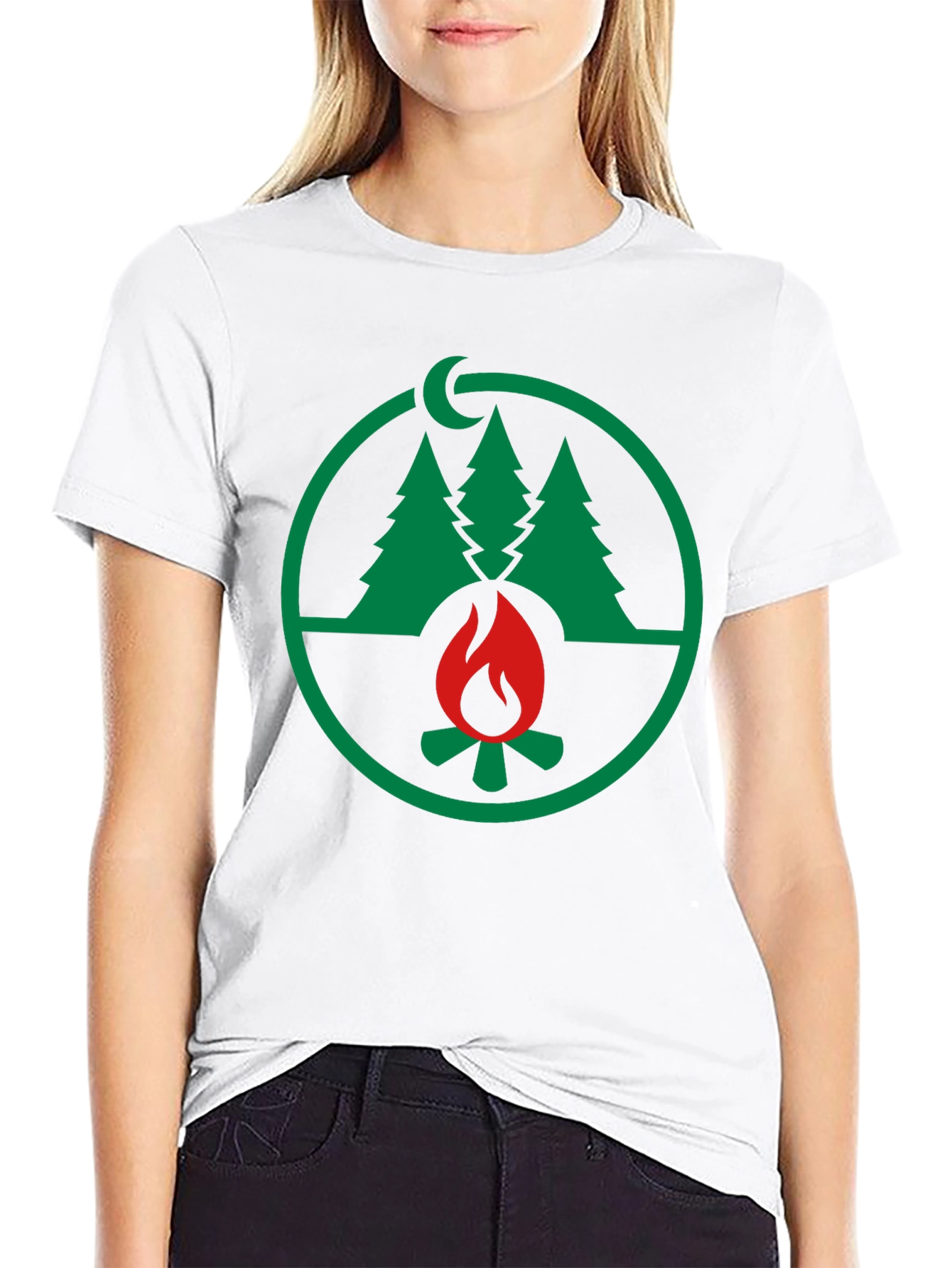 Nature Campfire Graphic Tee - Black