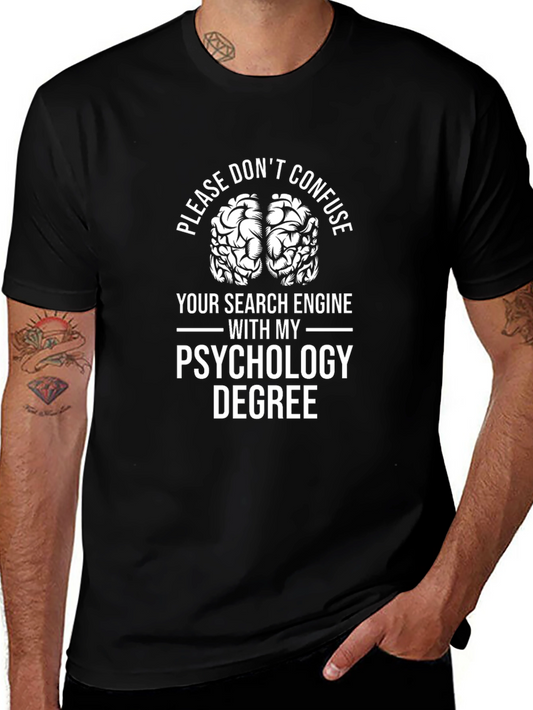 Psychology Degree Funny T-Shirt - Brain Tee