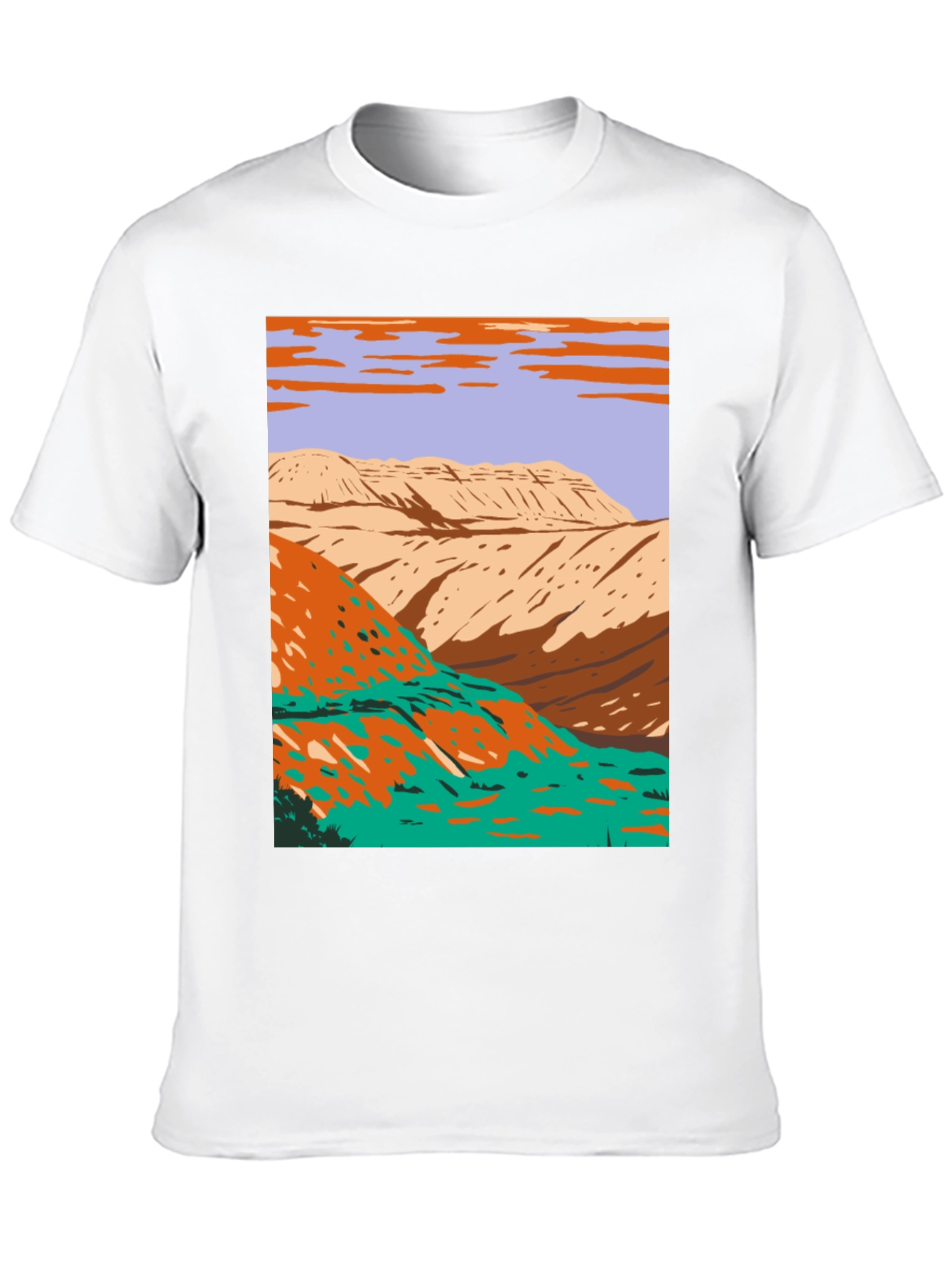 Retro Landscape Graphic Tee - Black