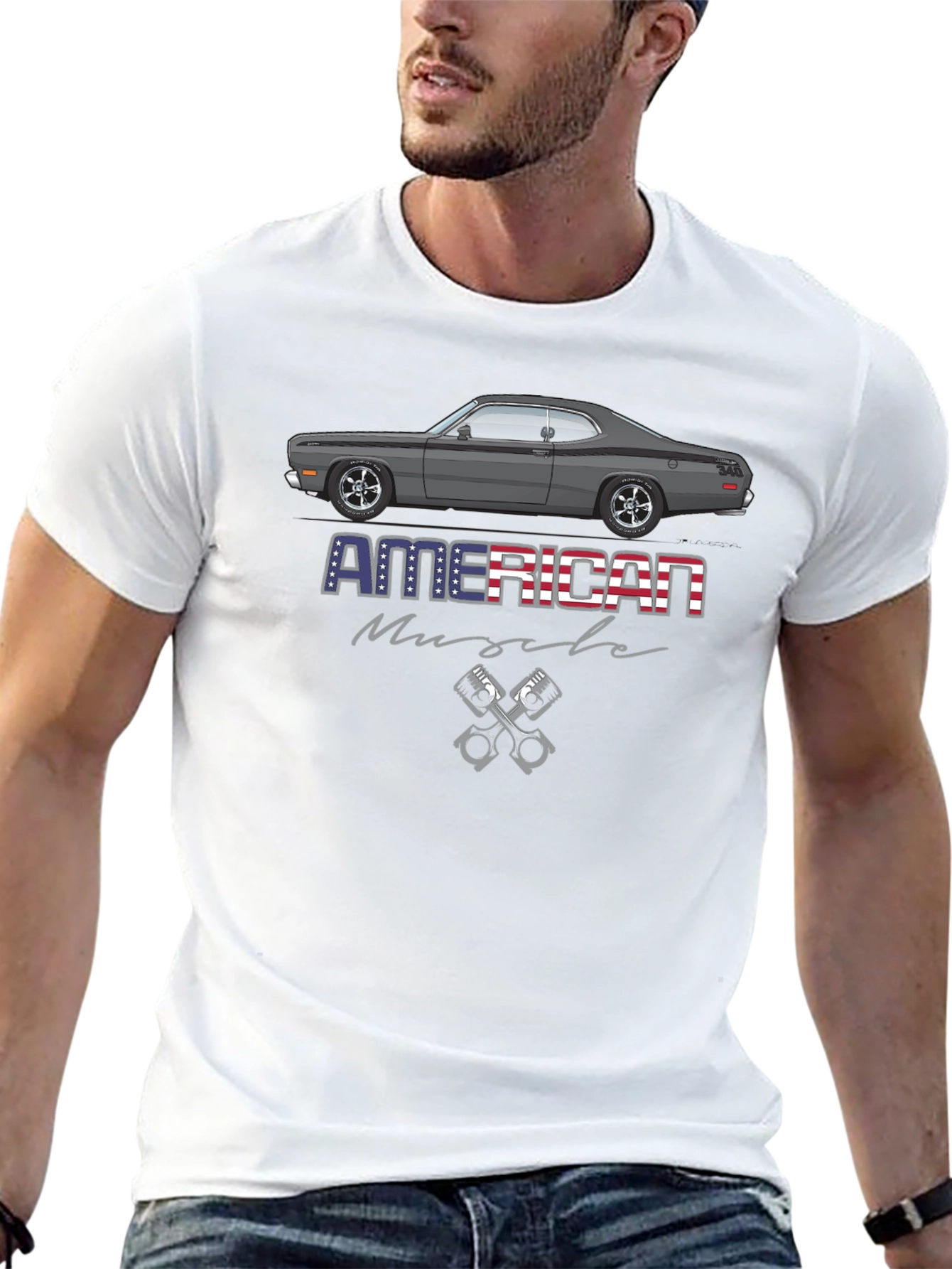 American Muscle Car T-Shirt - Black