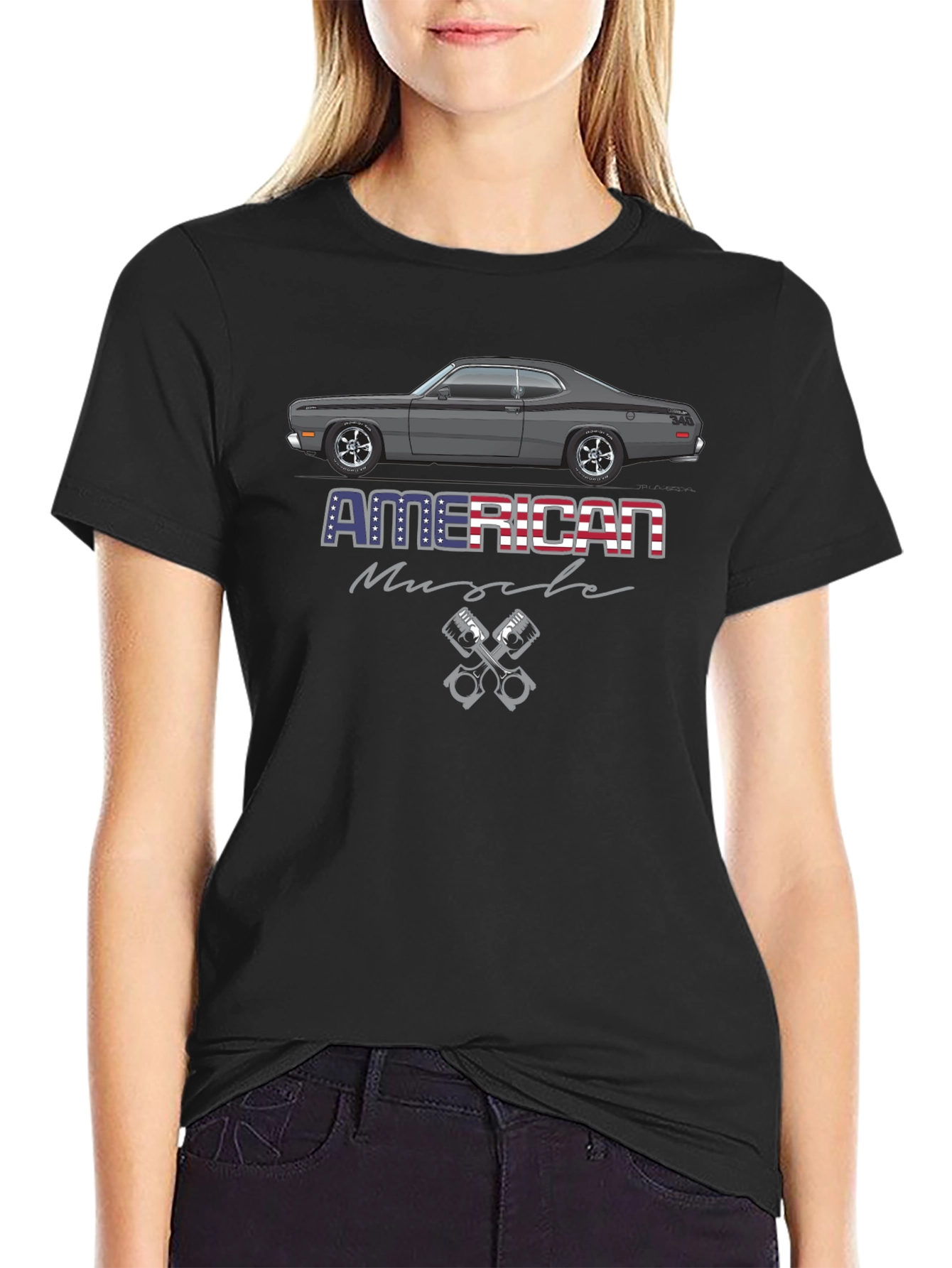 American Muscle Car T-Shirt - Black