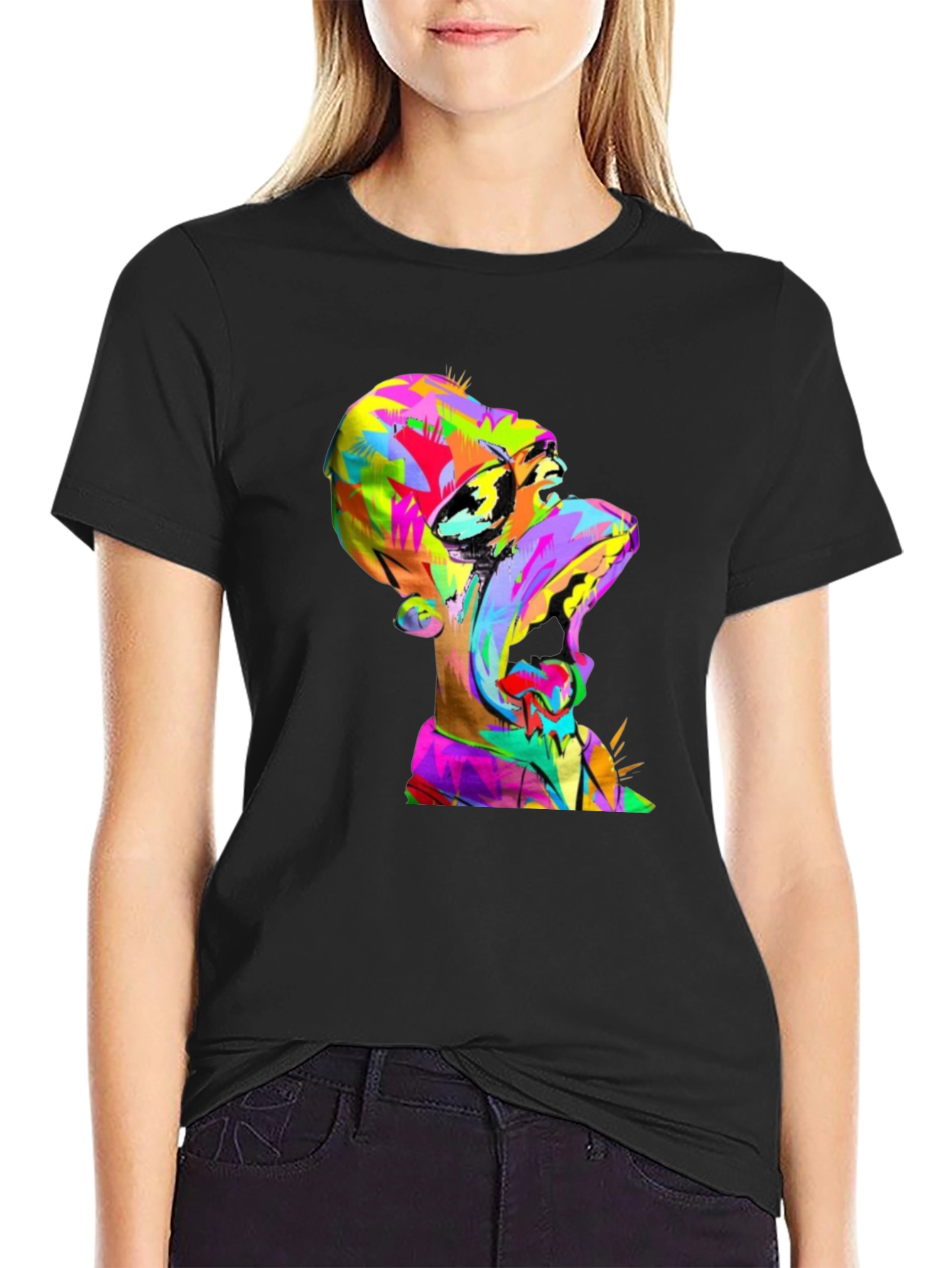 Vibrant Homer Simpson Graphic Tee - Pop Art Design