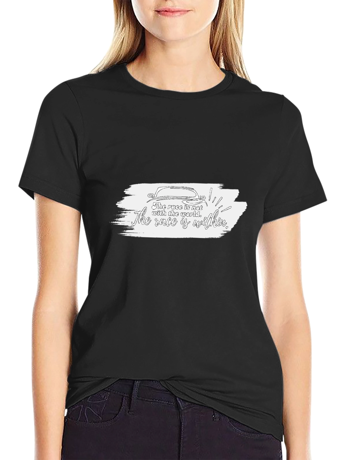 Race Within Graphic Tee - Black