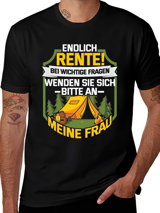 Funny Retirement Camping T-Shirt - Ask My Wife!