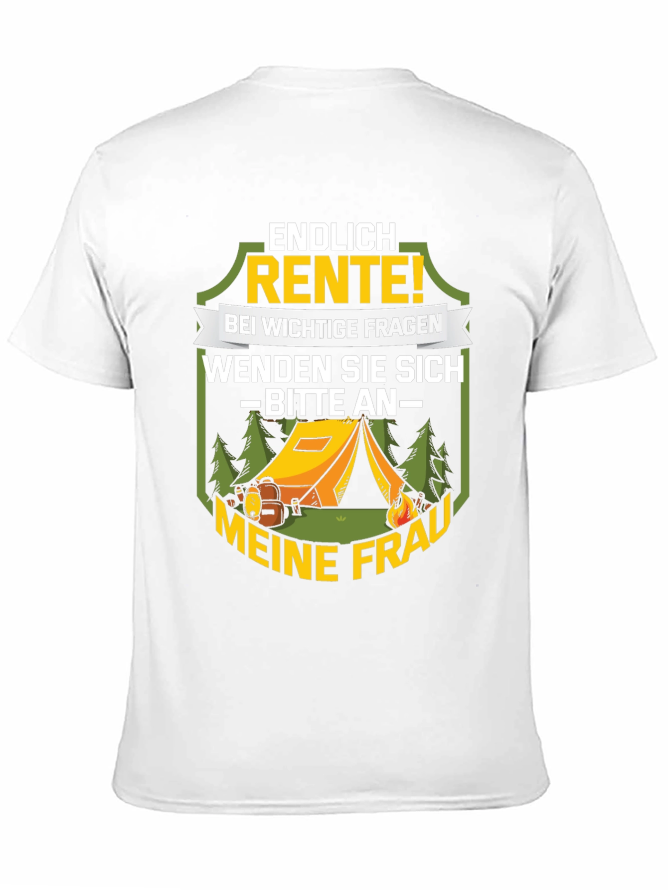 Funny Retirement Camping T-Shirt - Ask My Wife!