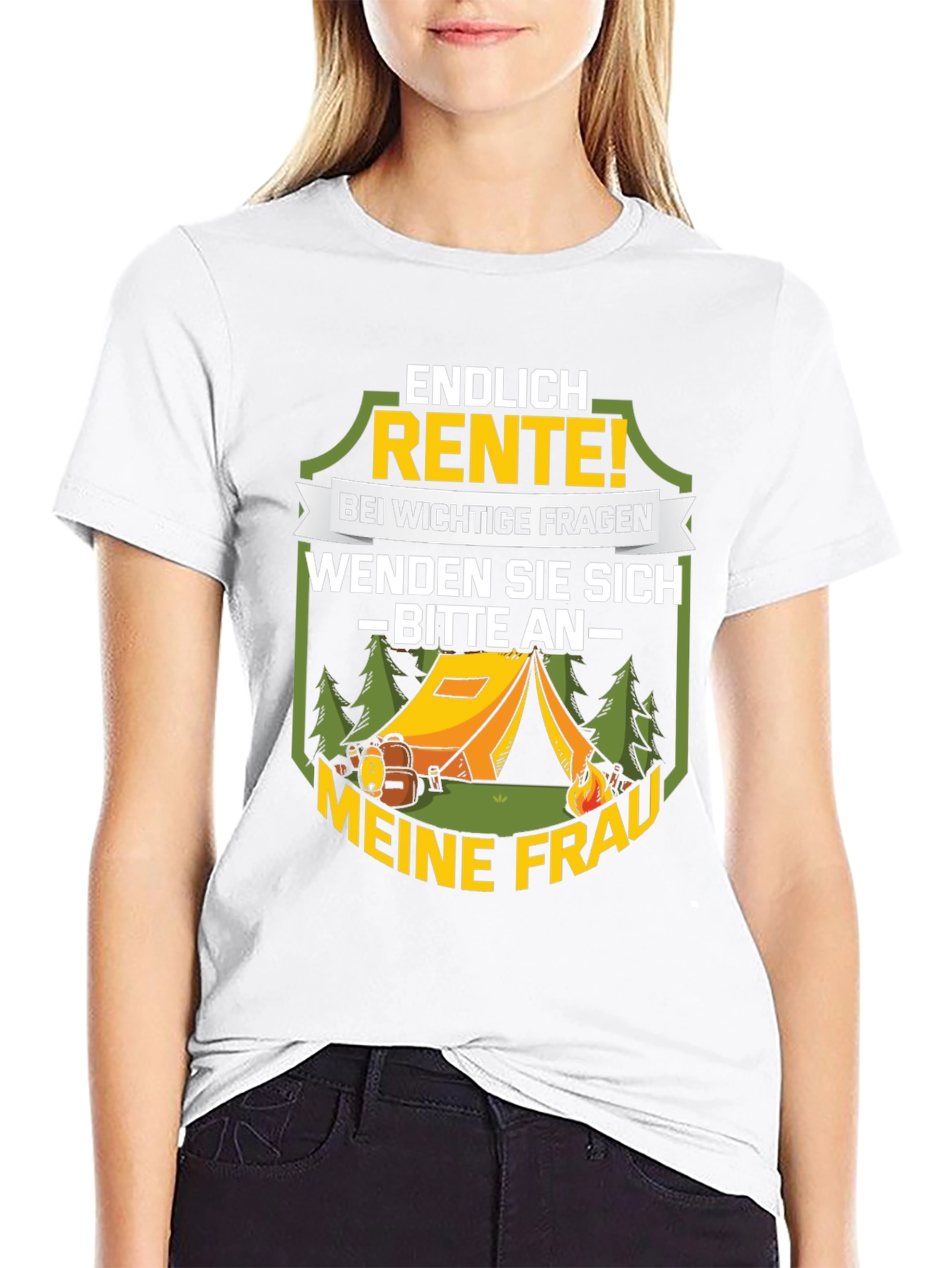 Funny Retirement Camping T-Shirt - Ask My Wife!