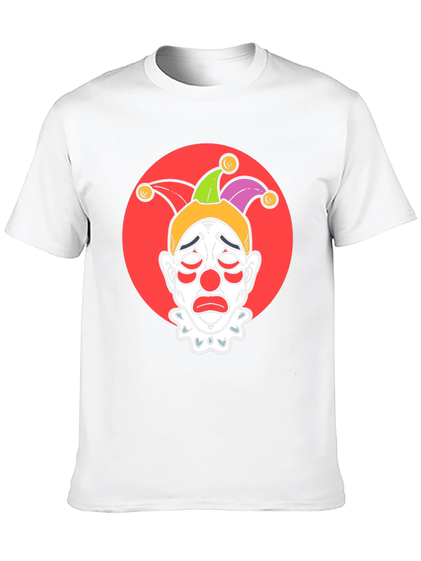 Sad Clown Graphic Tee - Black Cotton T-Shirt