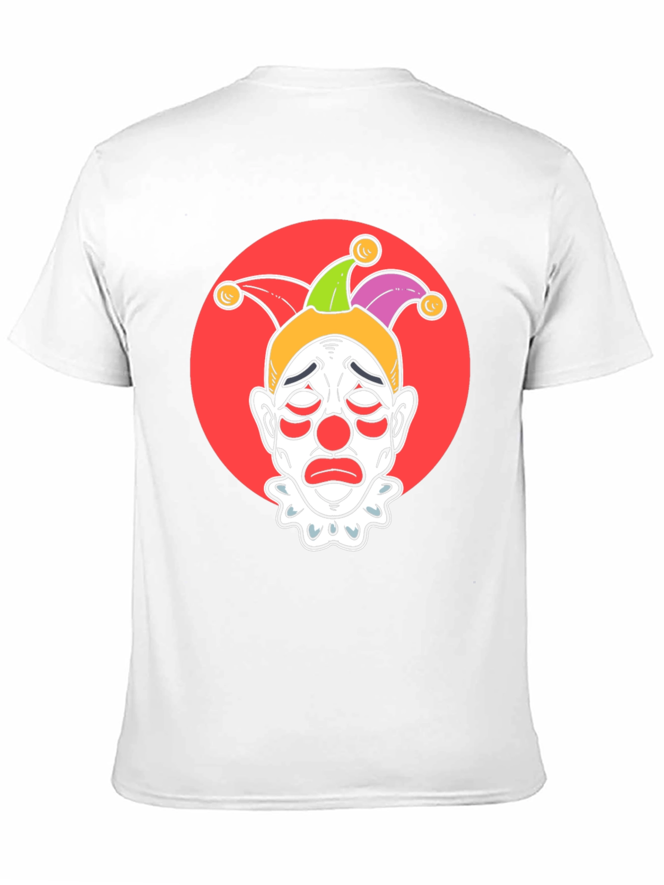 Sad Clown Graphic Tee - Black Cotton T-Shirt
