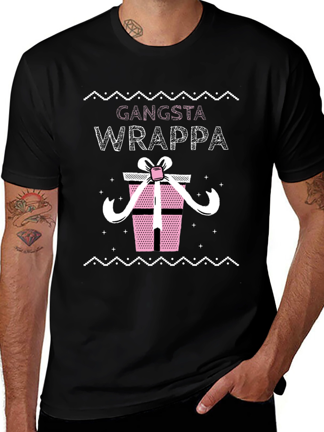 Gangsta Wrappa Christmas T-Shirt Funny Xmas Present