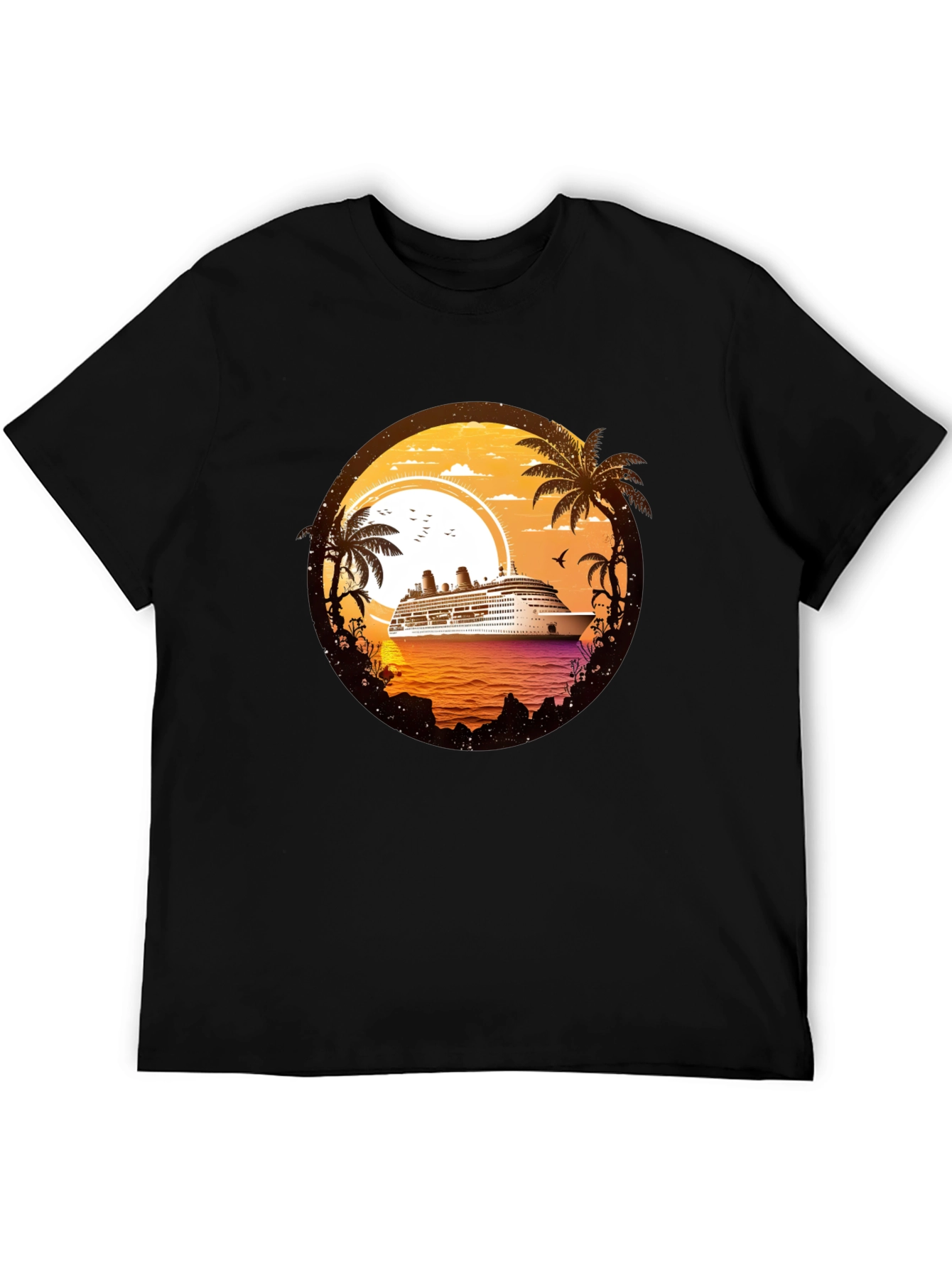 Cruise Ship Sunset T-Shirt - Island Getaway