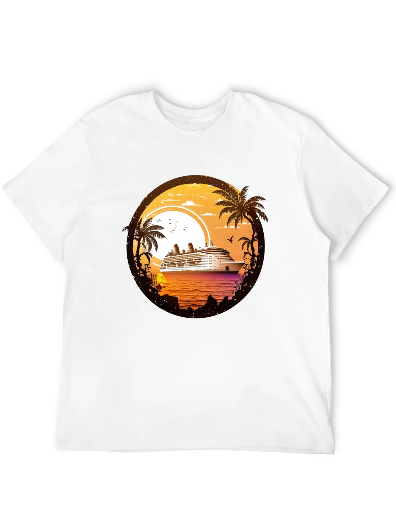 Cruise Ship Sunset T-Shirt - Island Getaway