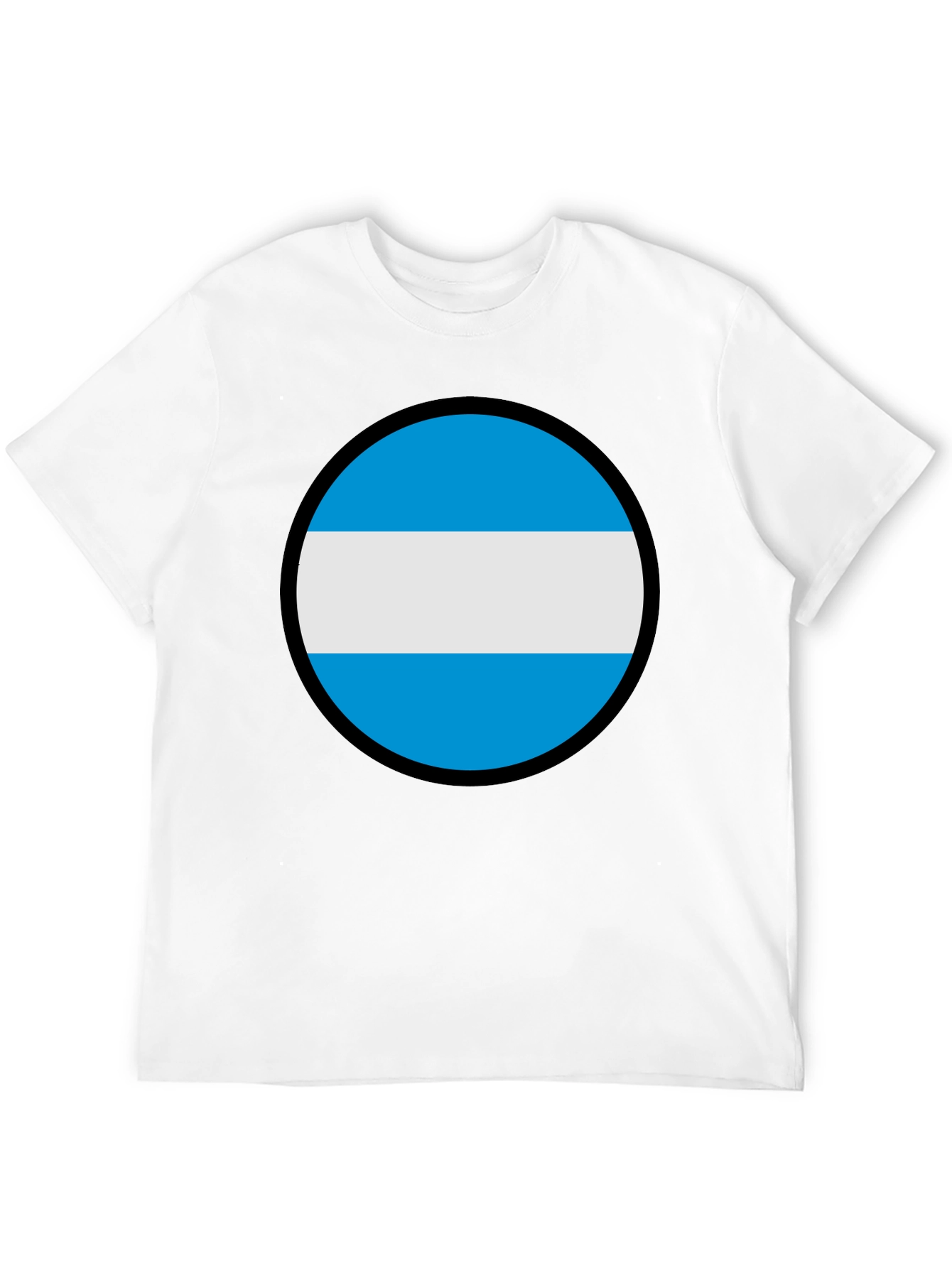 Argentina Flag Circle Graphic Mens T-Shirt