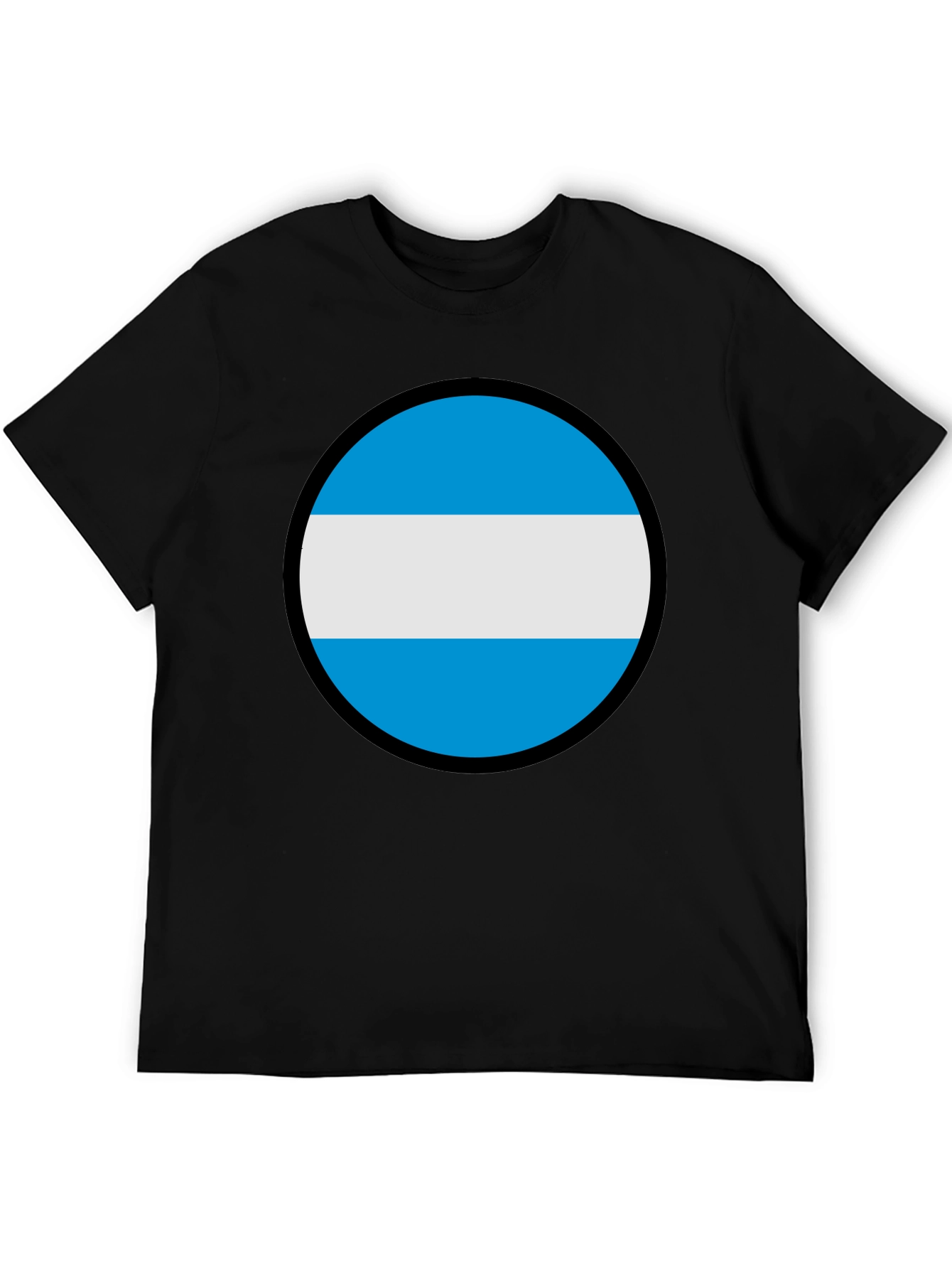 Argentina Flag Circle Graphic Mens T-Shirt
