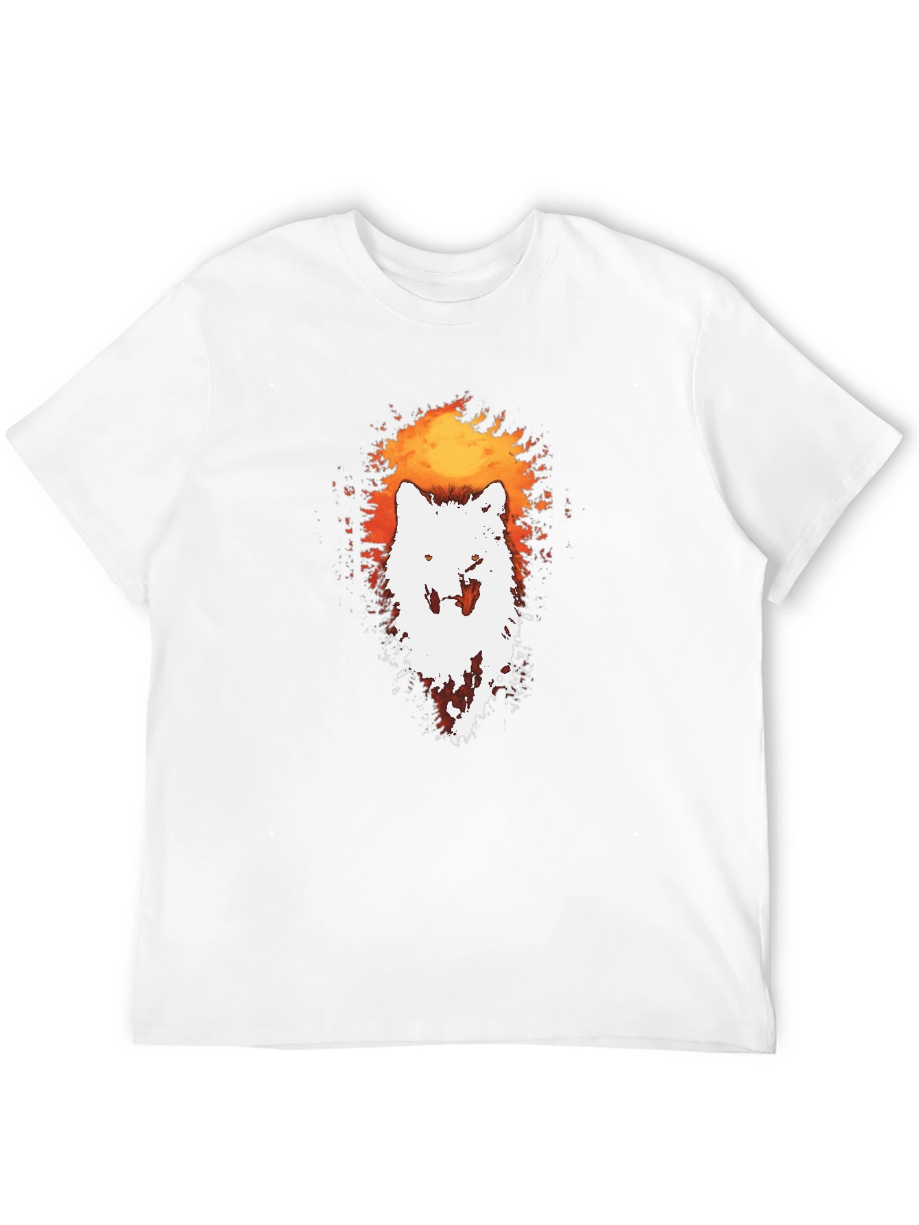Wolf Silhouette Graphic Tee - Black Cotton T-Shirt