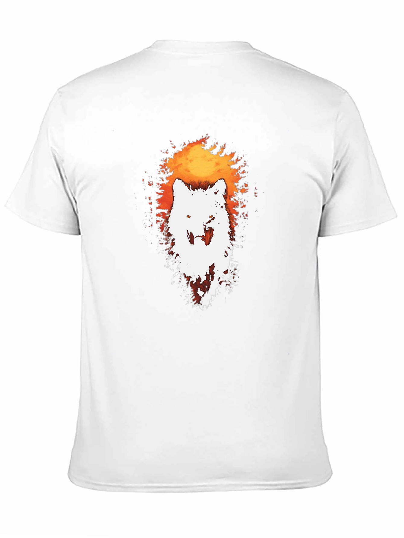 Wolf Silhouette Graphic Tee - Black Cotton T-Shirt