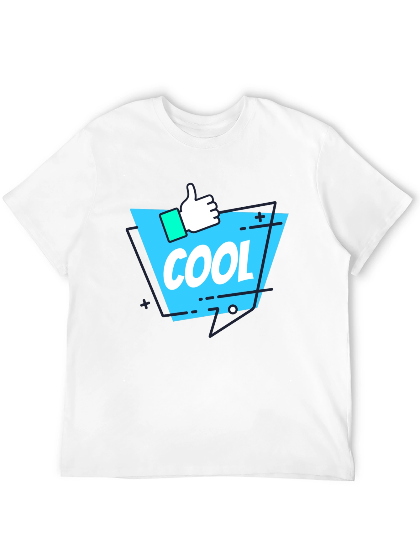 Cool Graphic Print T-Shirt - Black
