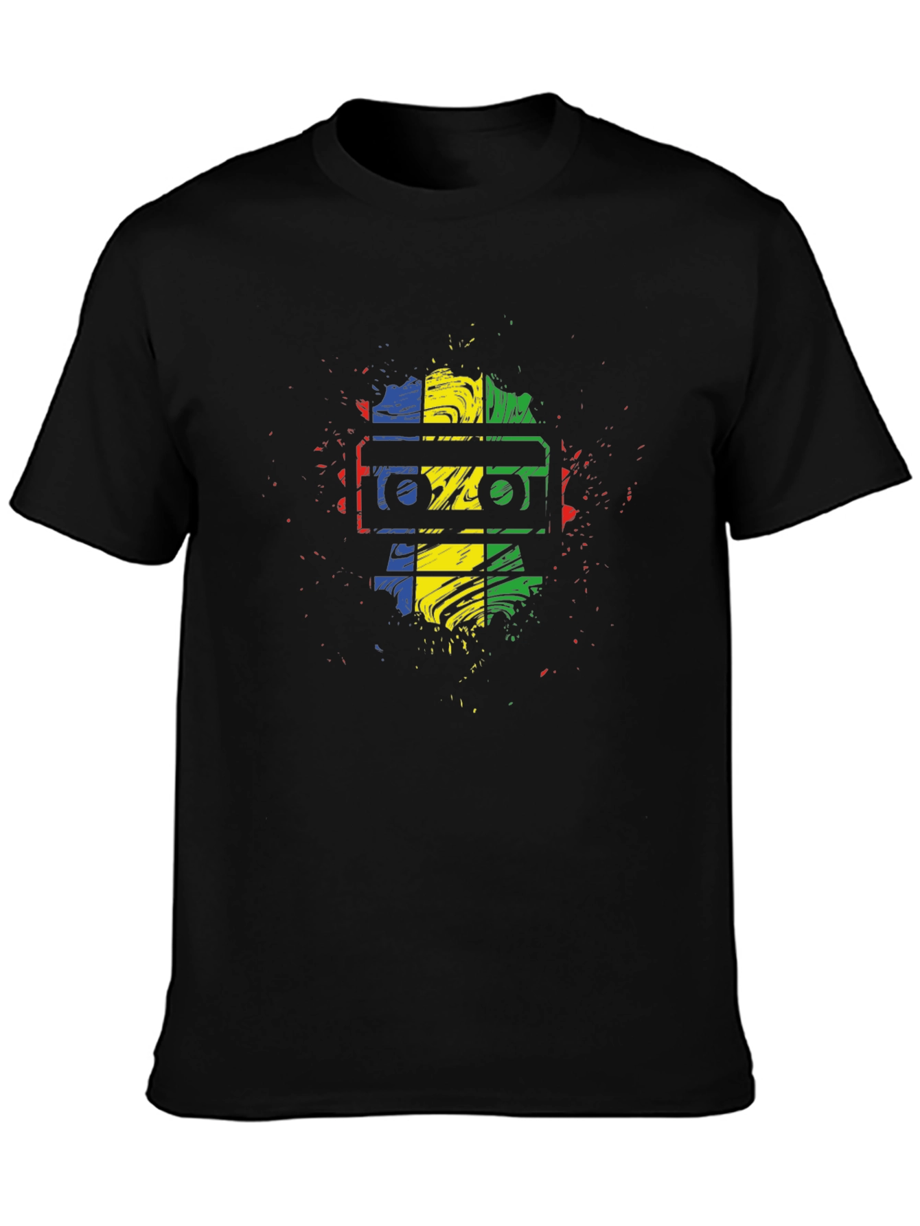 Retro Cassette Tape Graphic Tee - Black Cotton Shirt