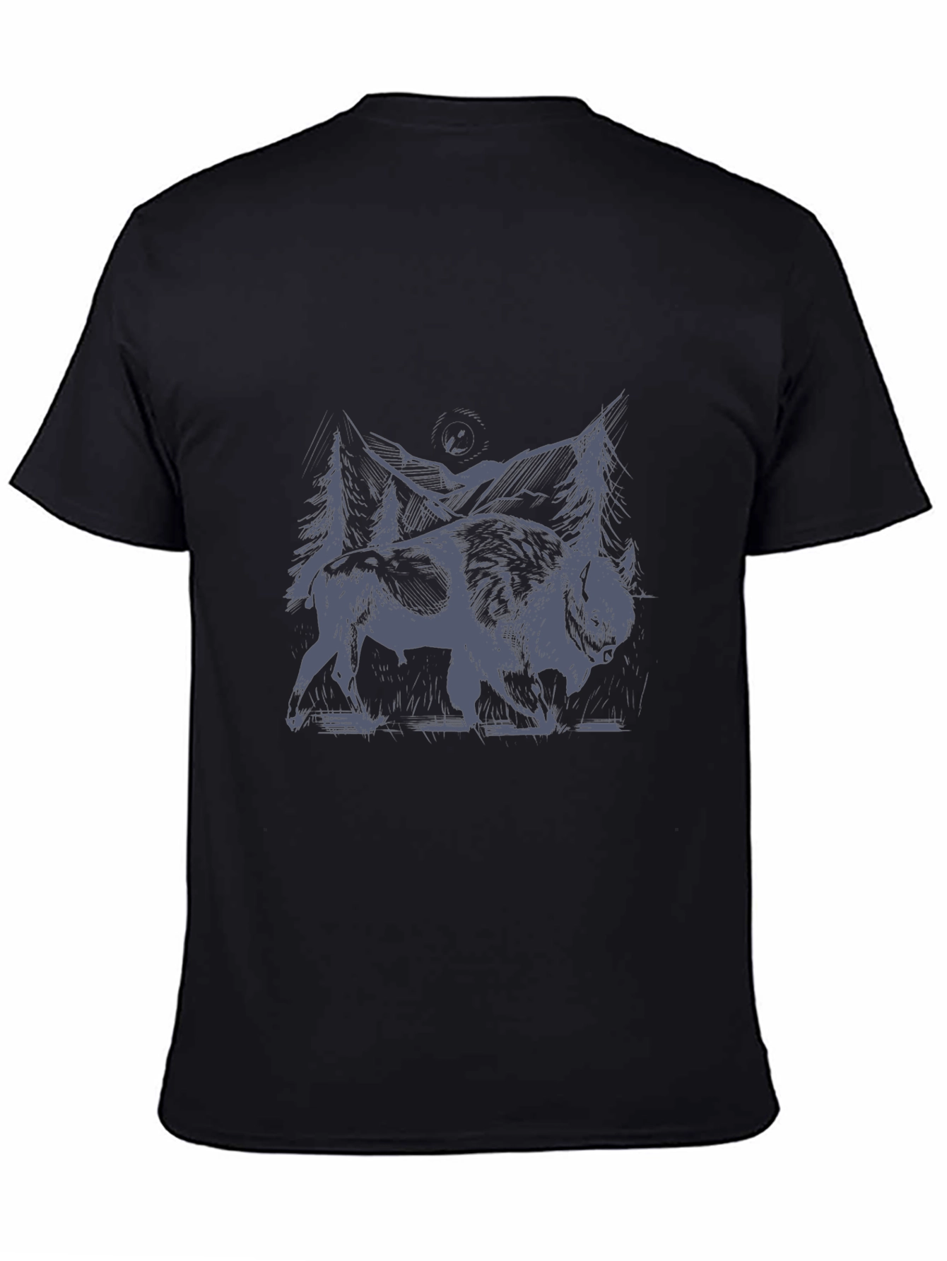 Buffalo Forest Graphic T-Shirt - Black