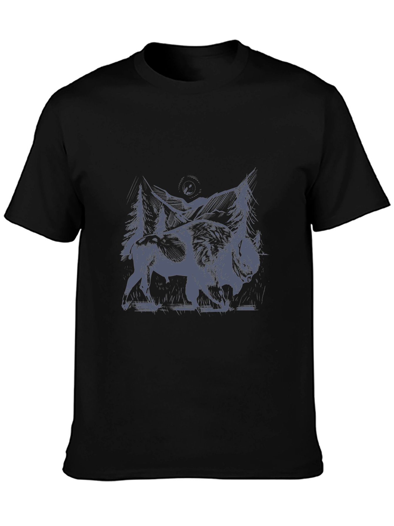 Buffalo Forest Graphic T-Shirt - Black