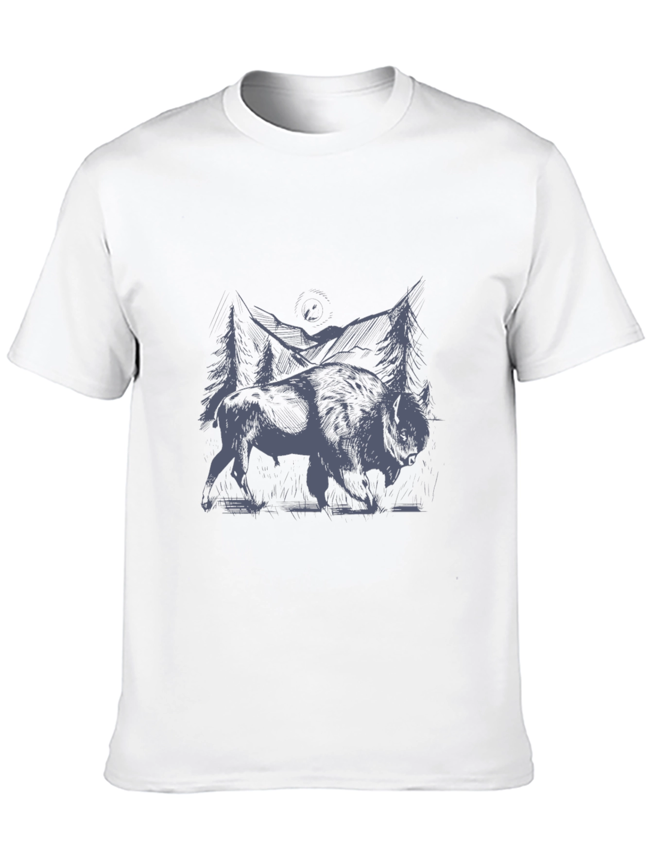 Buffalo Forest Graphic T-Shirt - Black