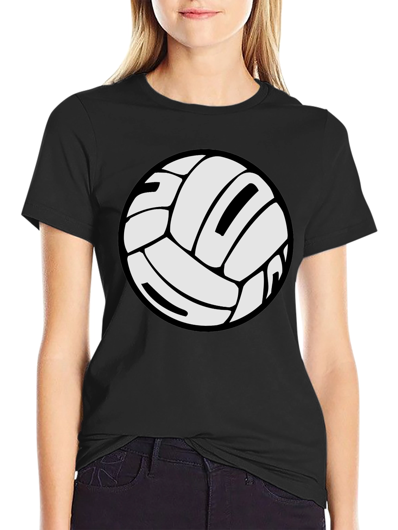 Volleyball Graphic Tee - Black