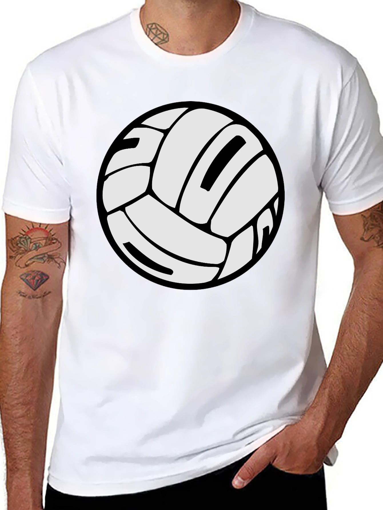 Volleyball Graphic Tee - Black