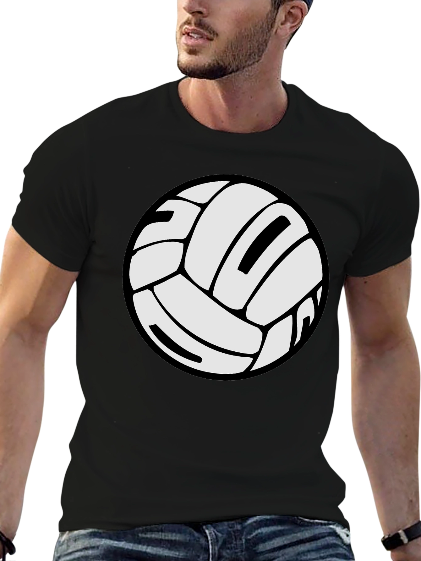 Volleyball Graphic Tee - Black