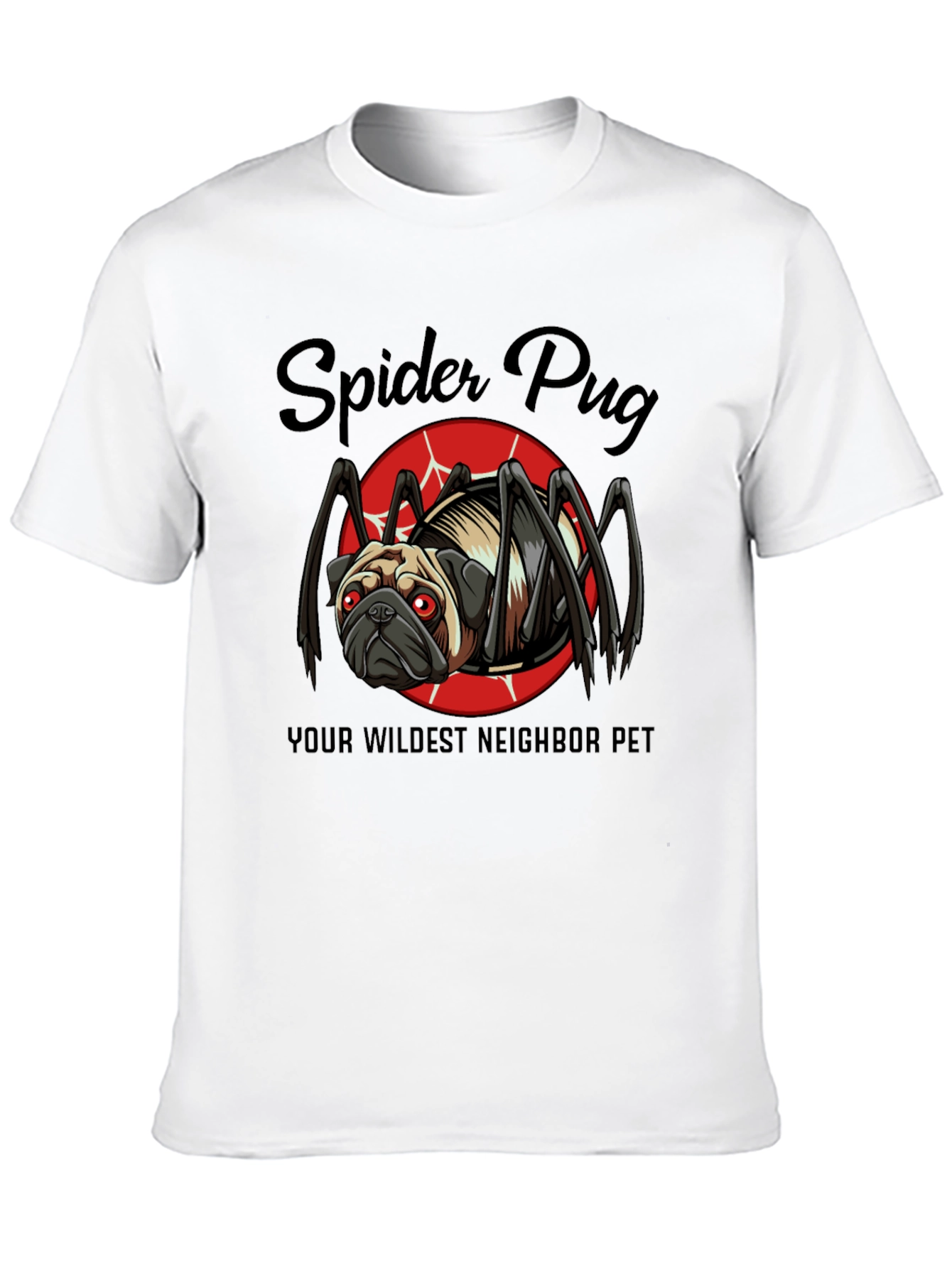 Spider Pug T-Shirt: Your Wildest Neighbor Pet Tee
