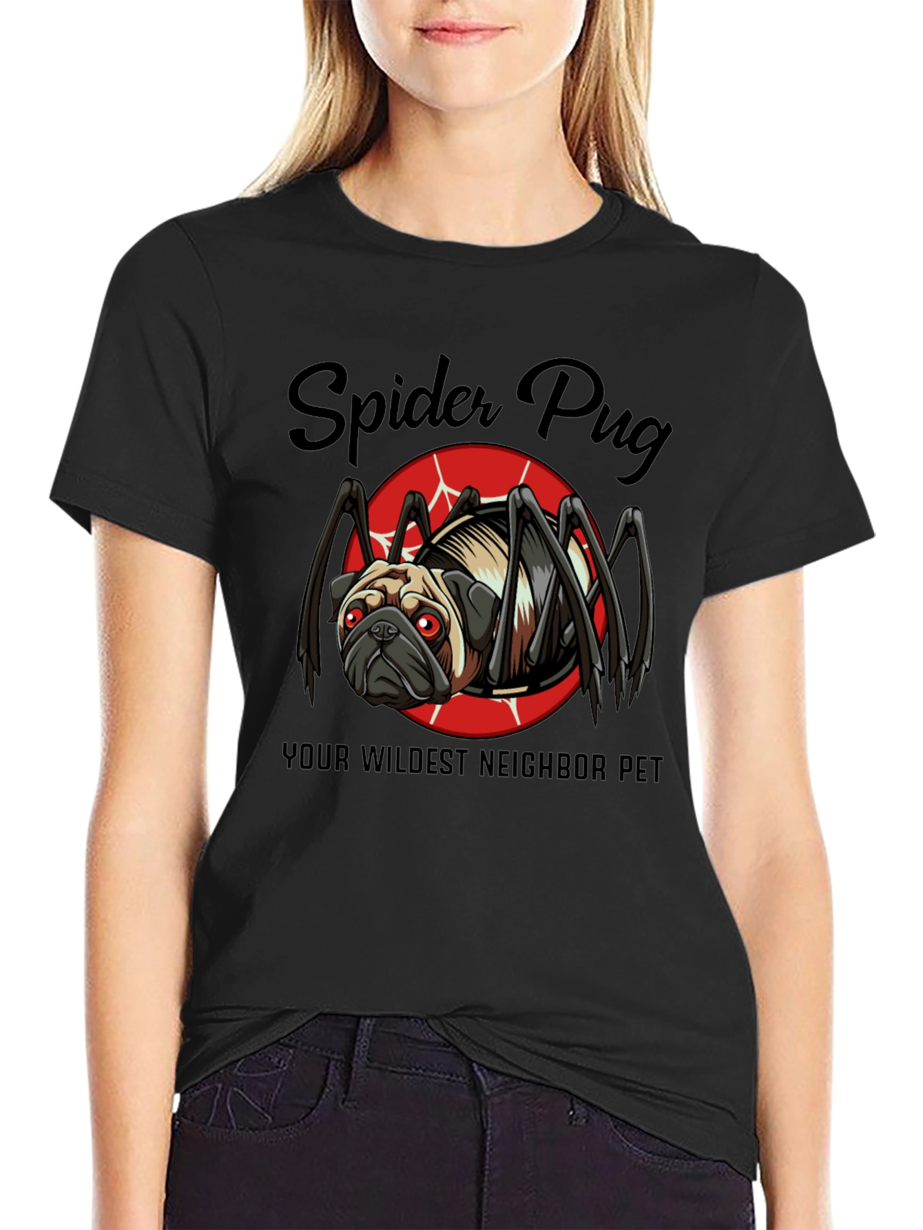 Spider Pug T-Shirt: Your Wildest Neighbor Pet Tee