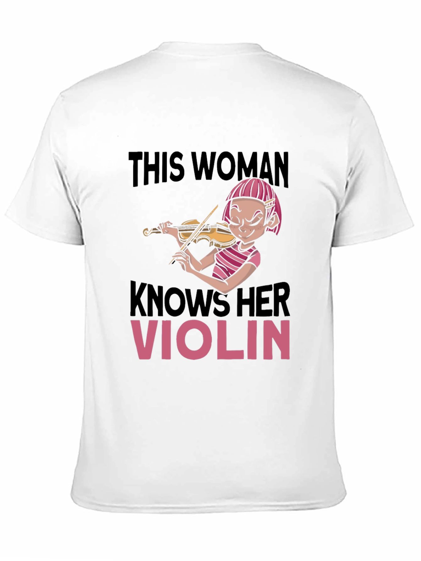 Funny Violinist Womens Black T-Shirt