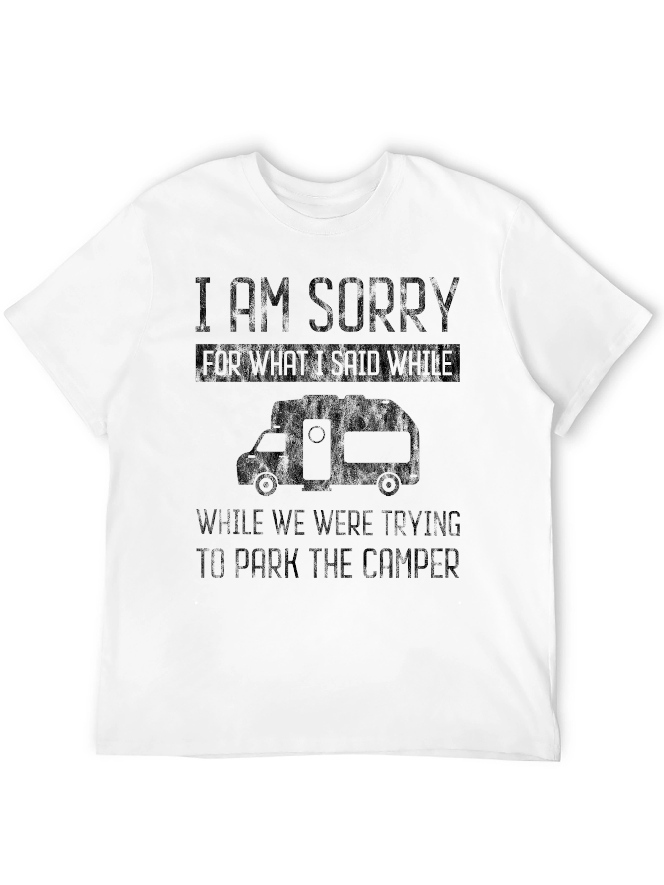 Camper Parking Apology Graphic Tee - Soft Cotton Blend