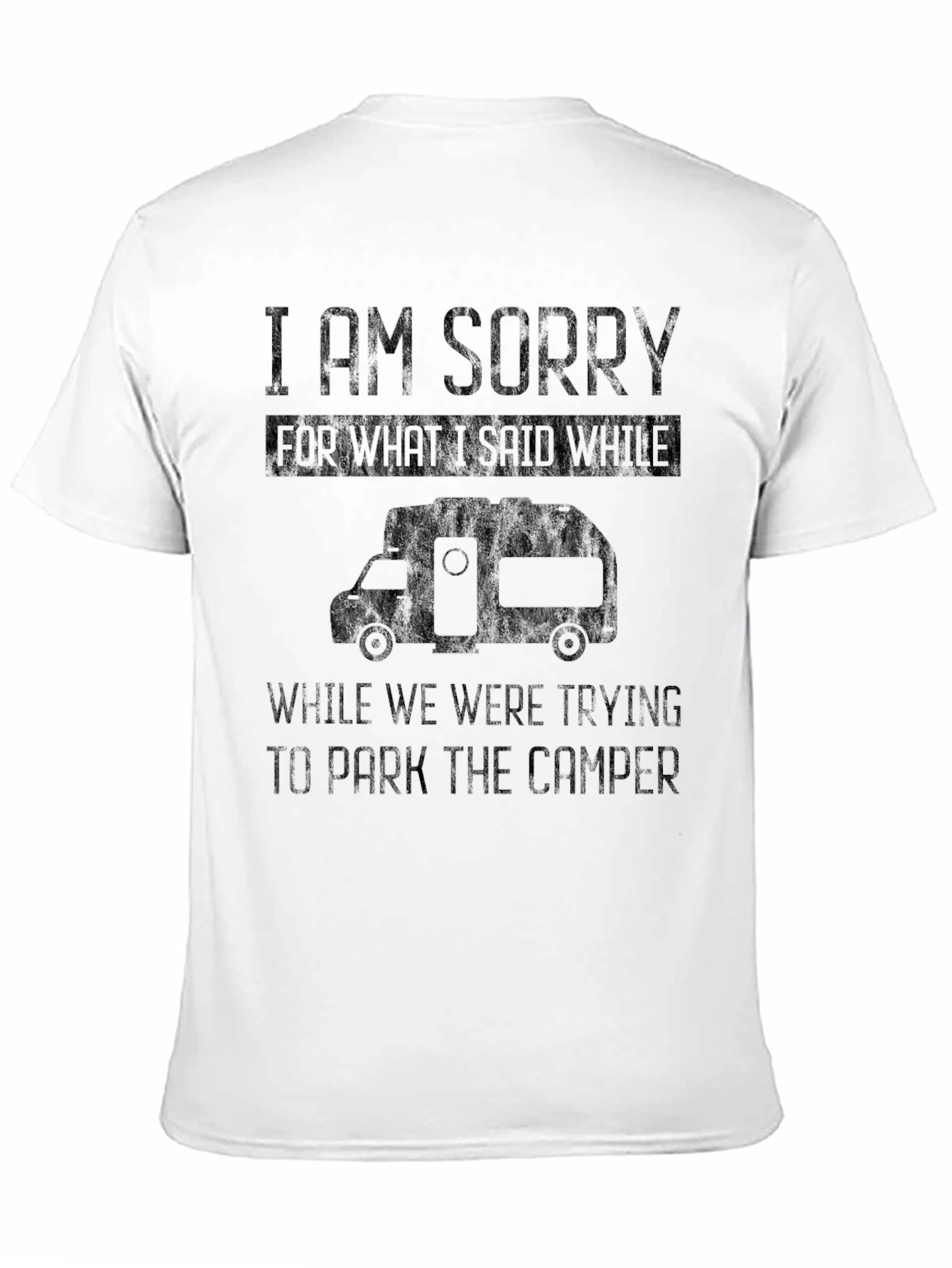 Camper Parking Apology Graphic Tee - Soft Cotton Blend