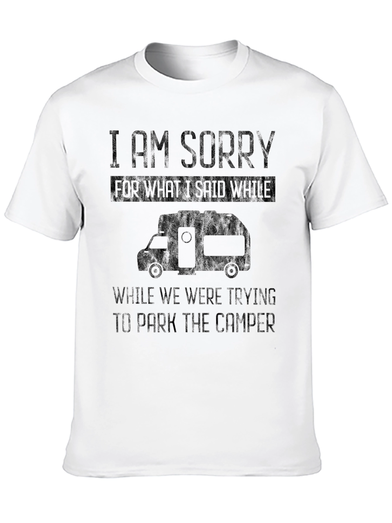 Camper Parking Apology Graphic Tee - Soft Cotton Blend