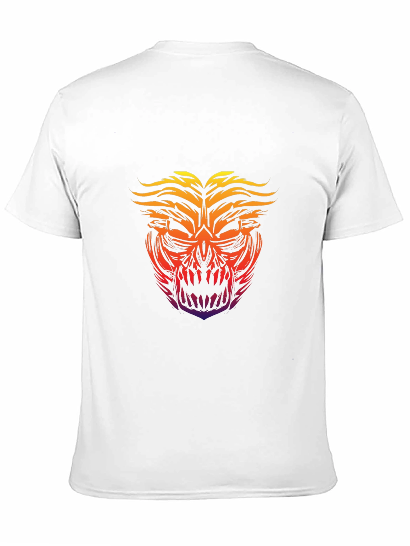 Fiery Skull Graphic Tee - Bold Black T-Shirt