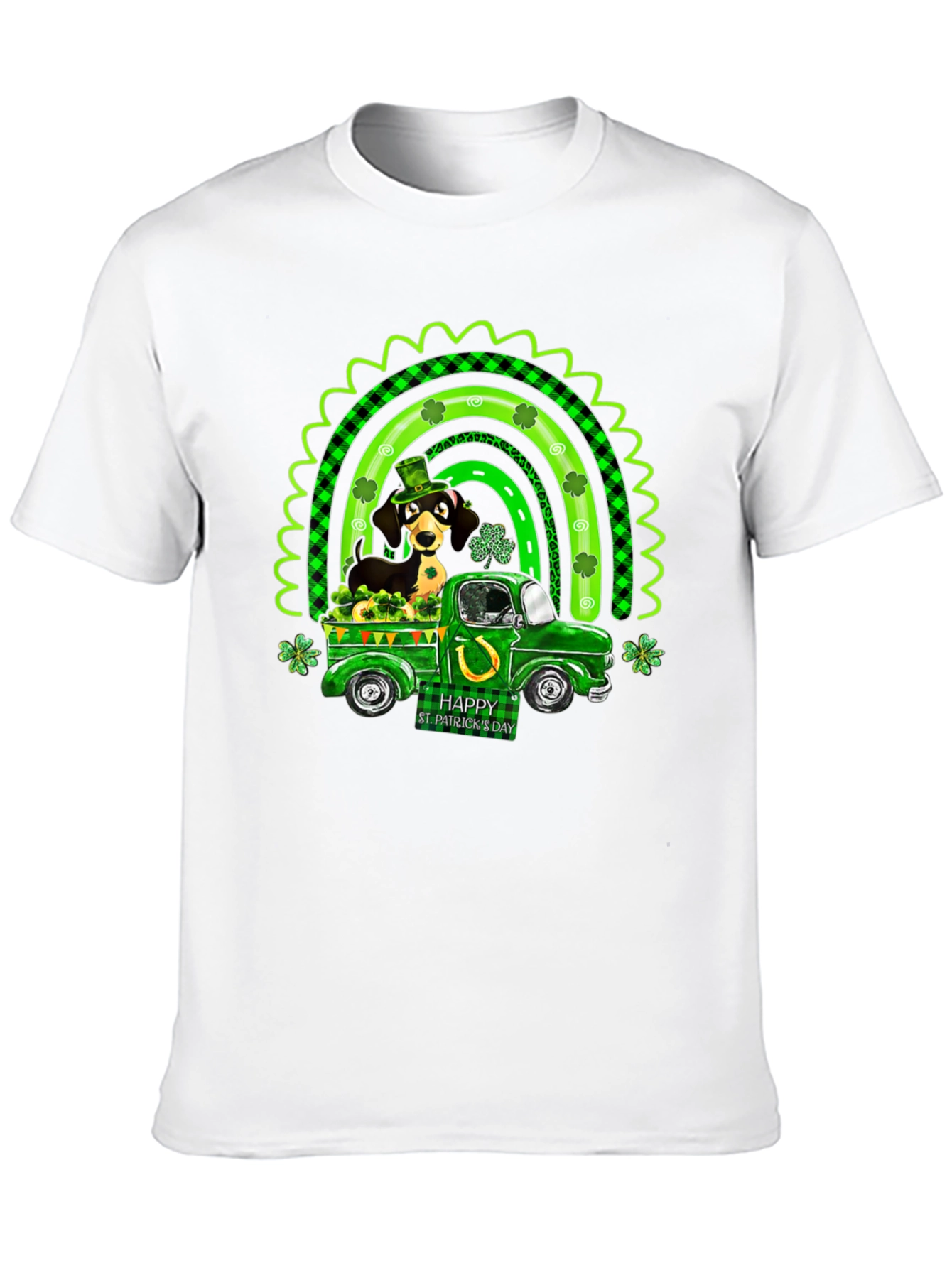 St. Patricks Day Dachshund Dog Truck T-Shirt