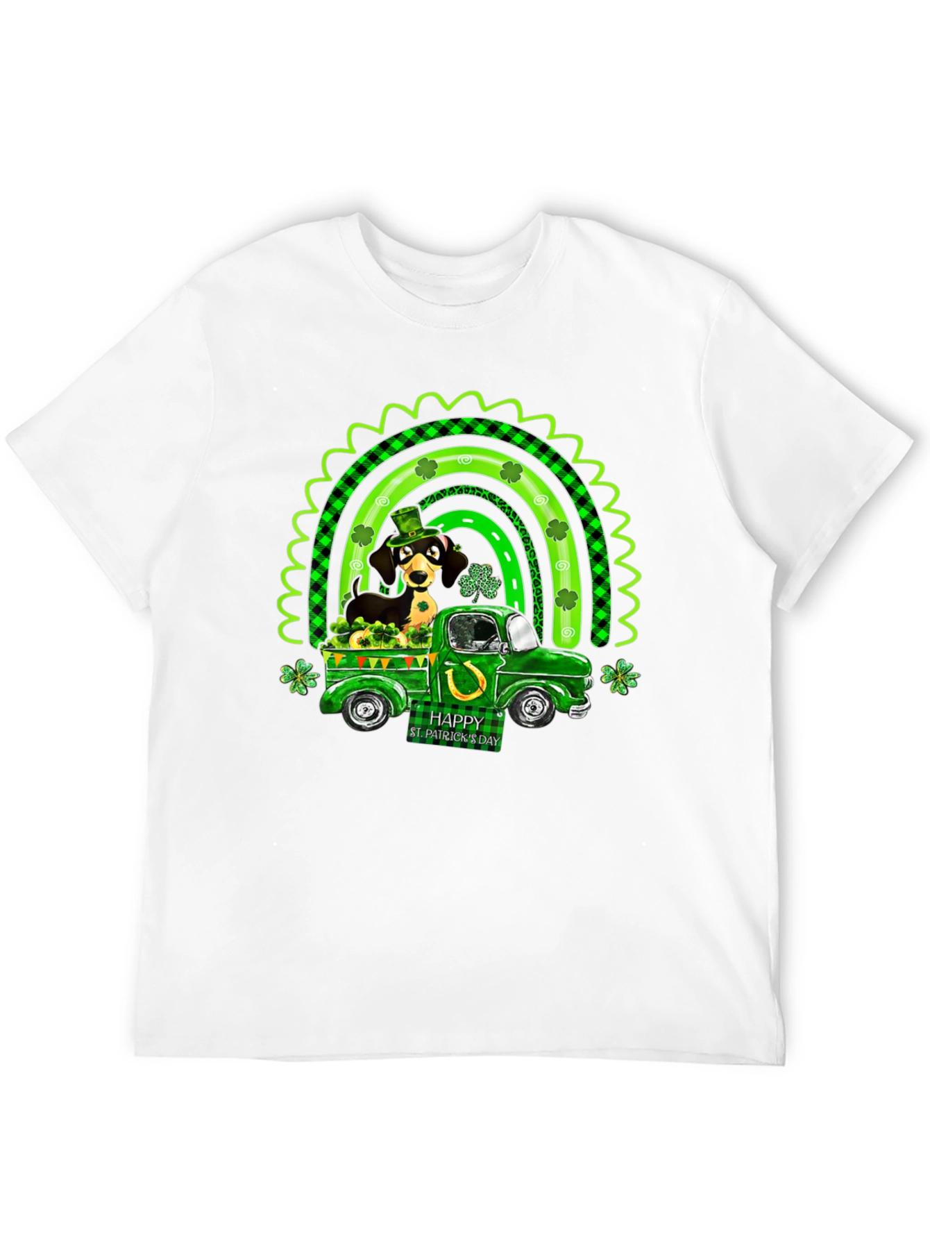 St. Patricks Day Dachshund Dog Truck T-Shirt