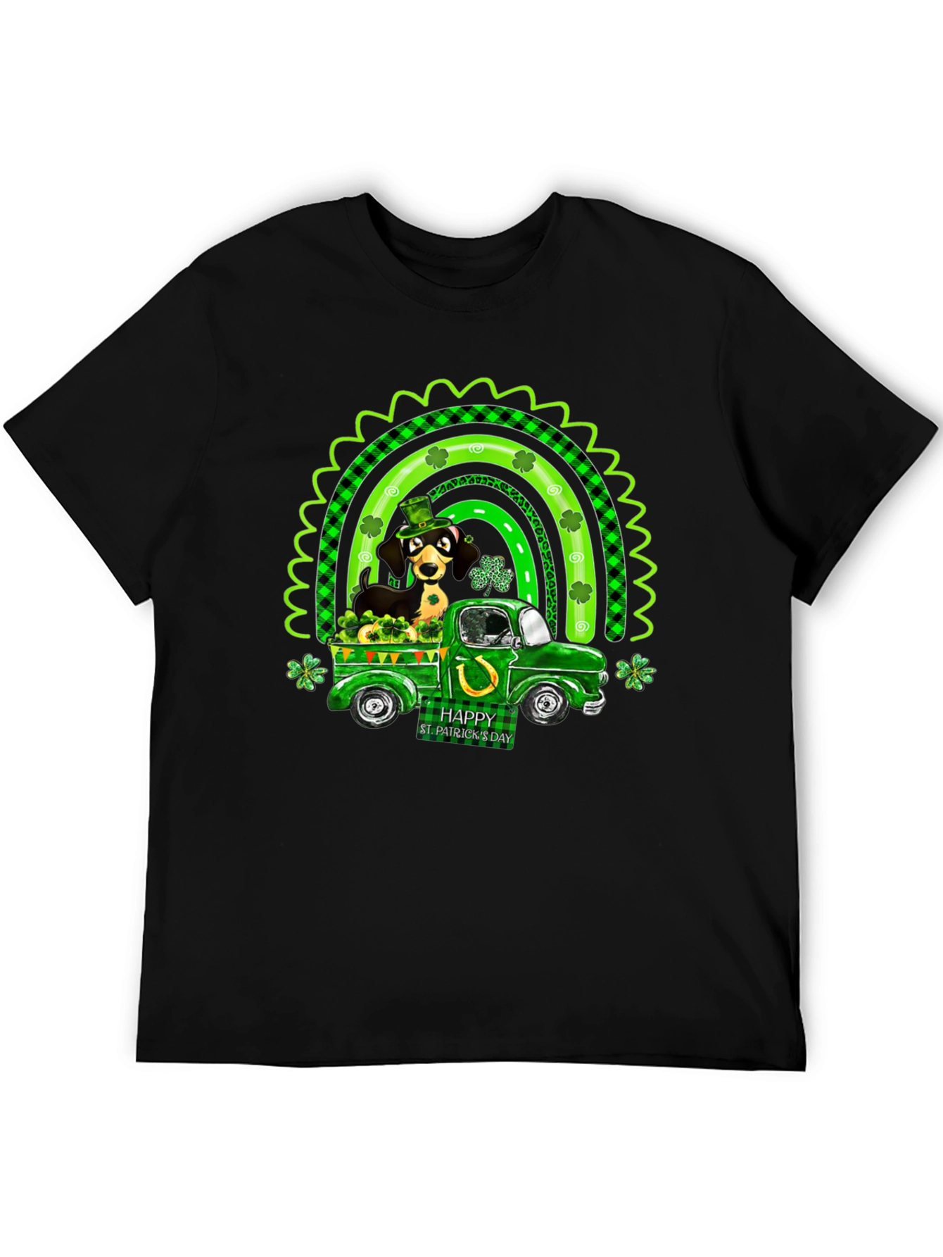 St. Patricks Day Dachshund Dog Truck T-Shirt