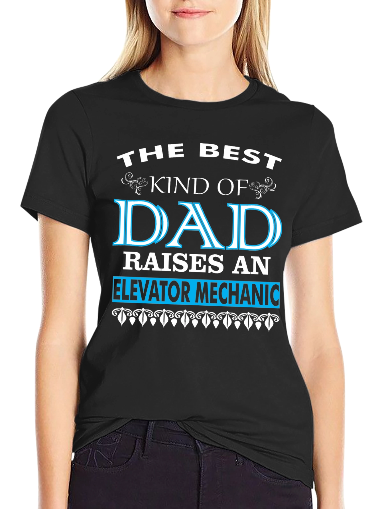Best Dad Raises Elevator Mechanic T-Shirt