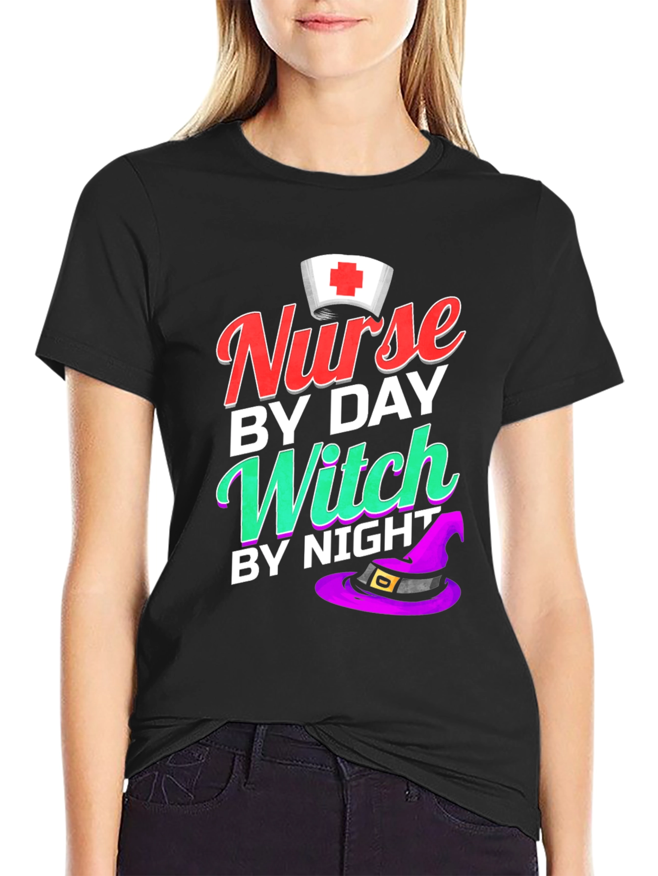 Nurse by Day Witch by Night T-Shirt