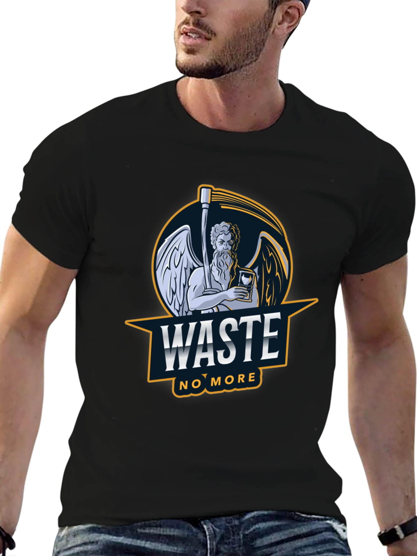 Waste No More Graphic T-Shirt - Black
