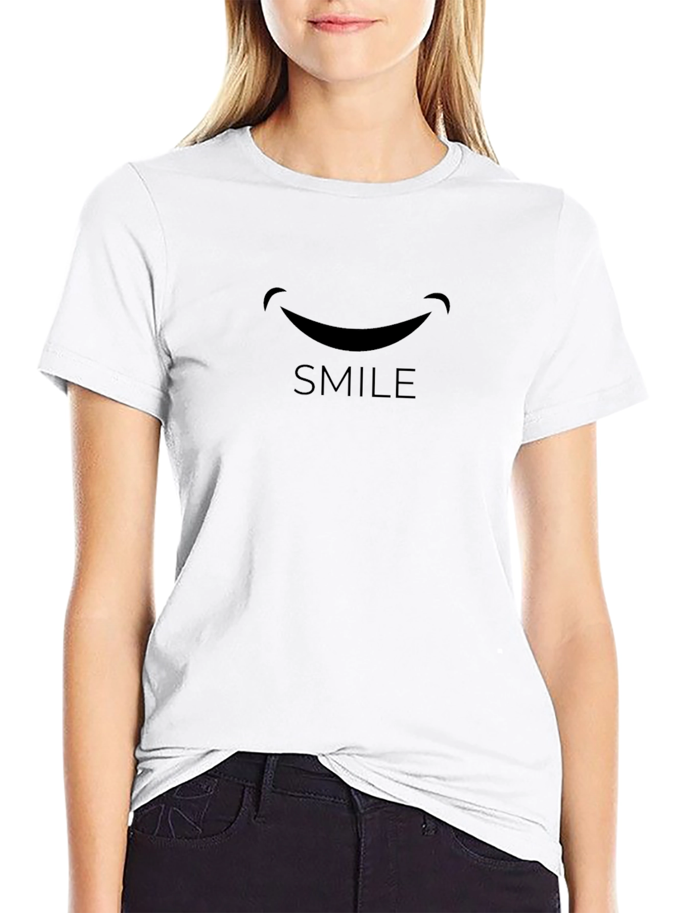 Smile Graphic Black Tee - Mens Short Sleeve