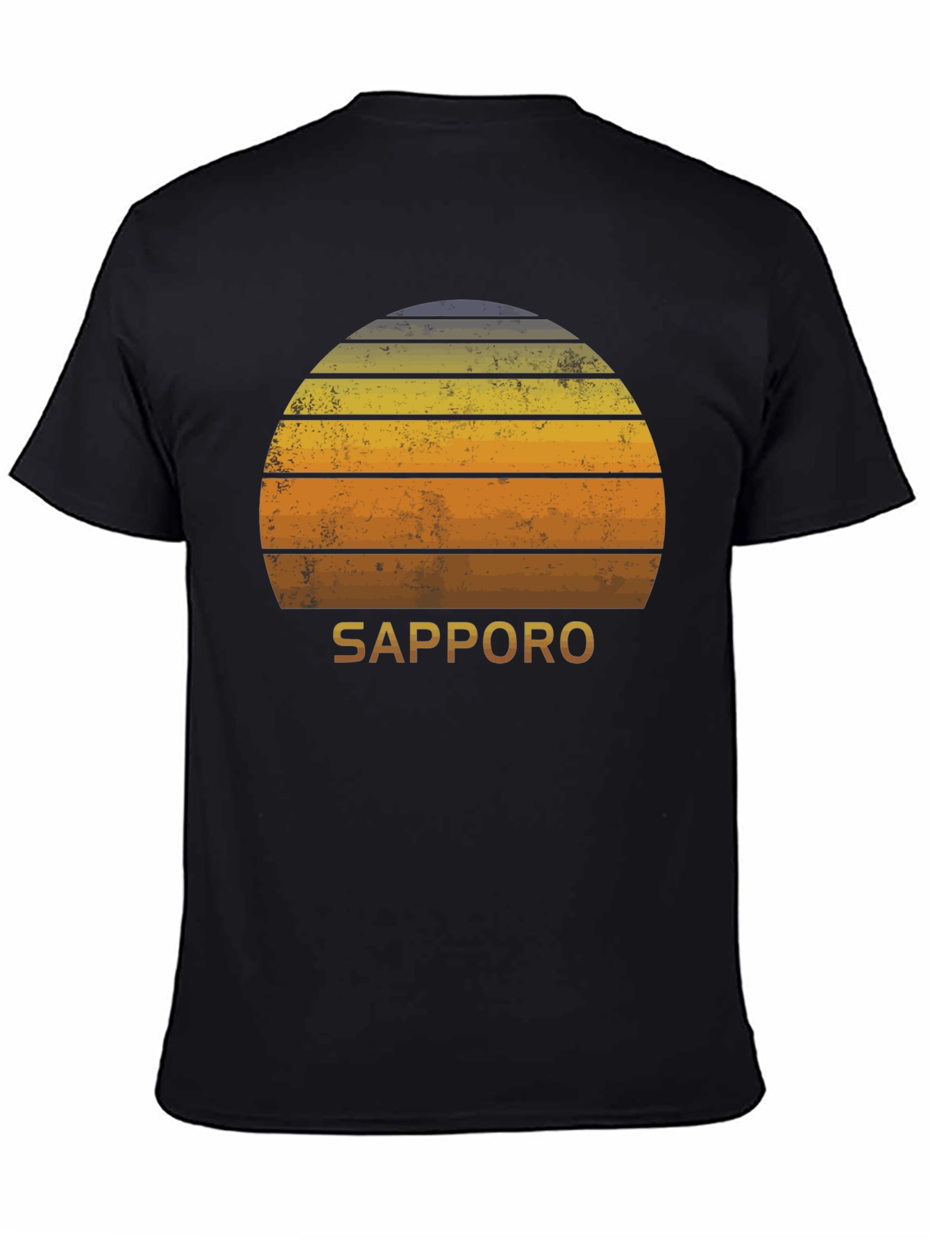 Sapporo Sunset Graphic Tee - Retro Style