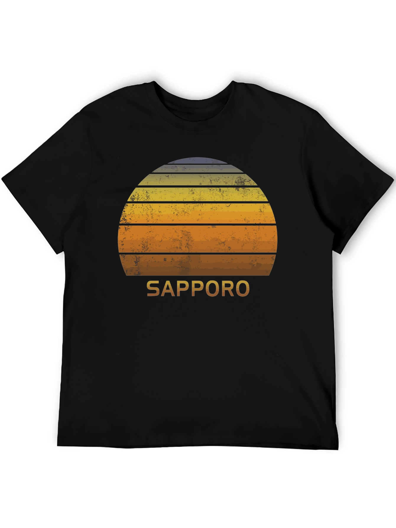Sapporo Sunset Graphic Tee - Retro Style