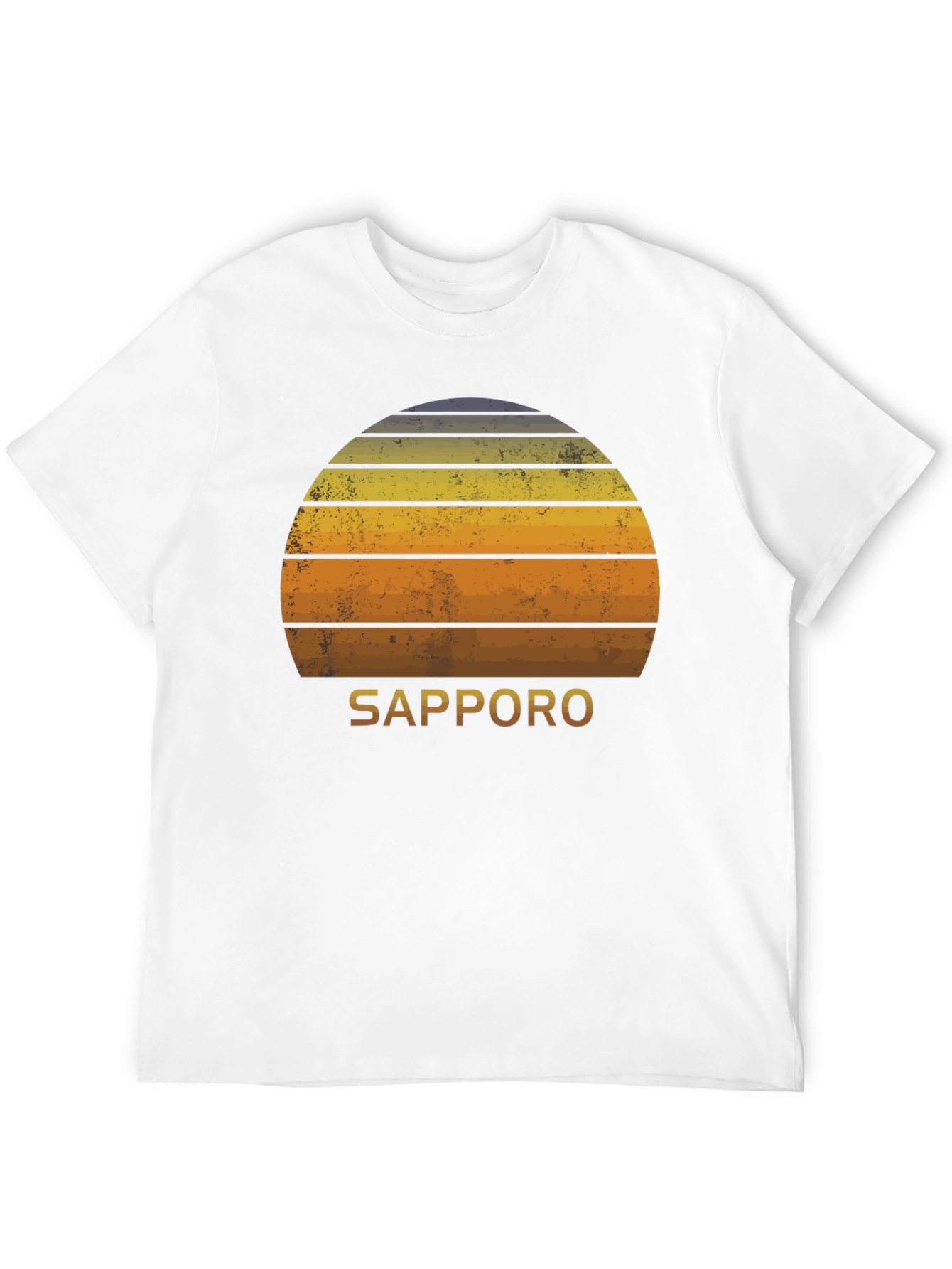 Sapporo Sunset Graphic Tee - Retro Style