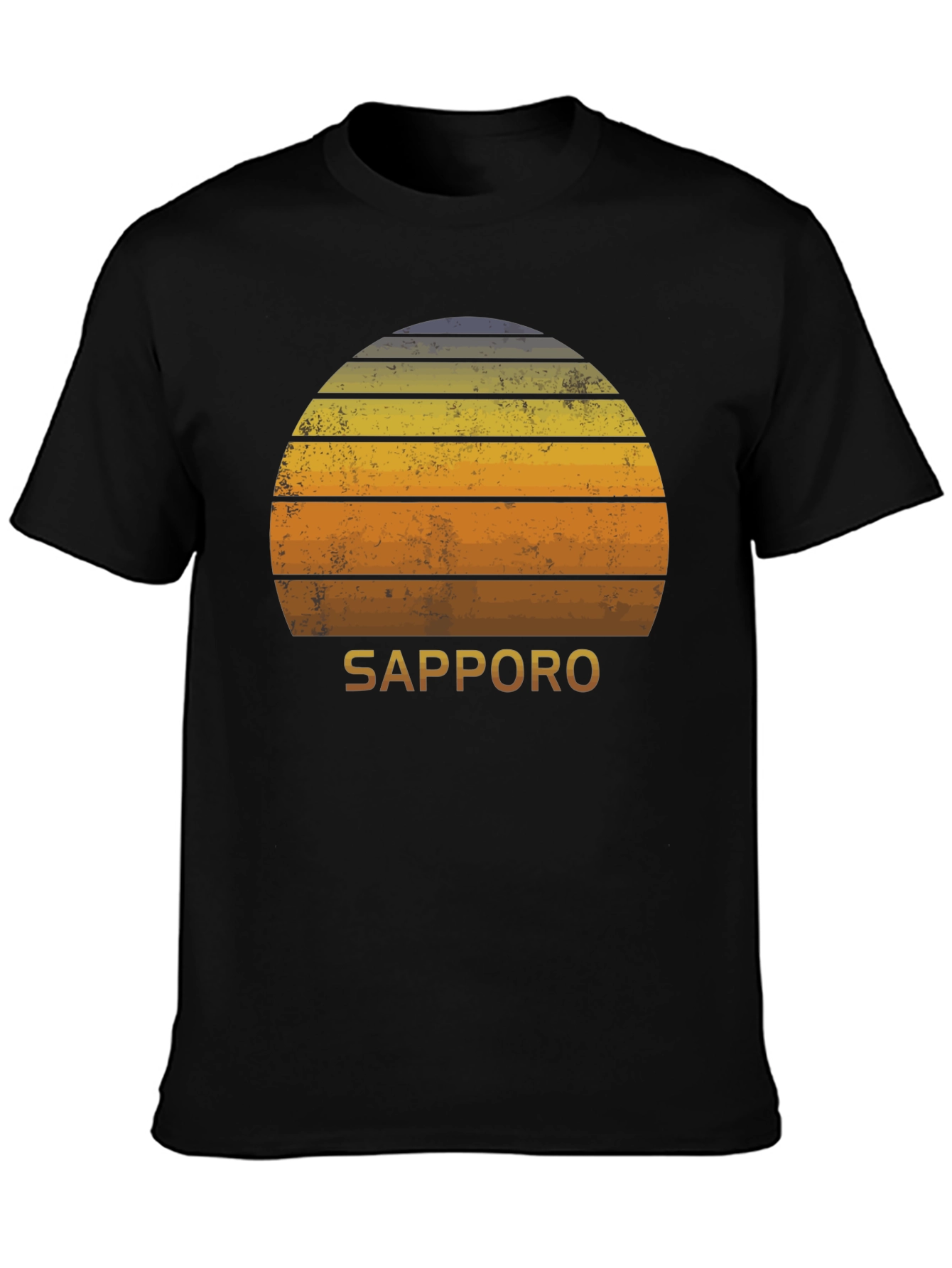 Sapporo Sunset Graphic Tee - Retro Style
