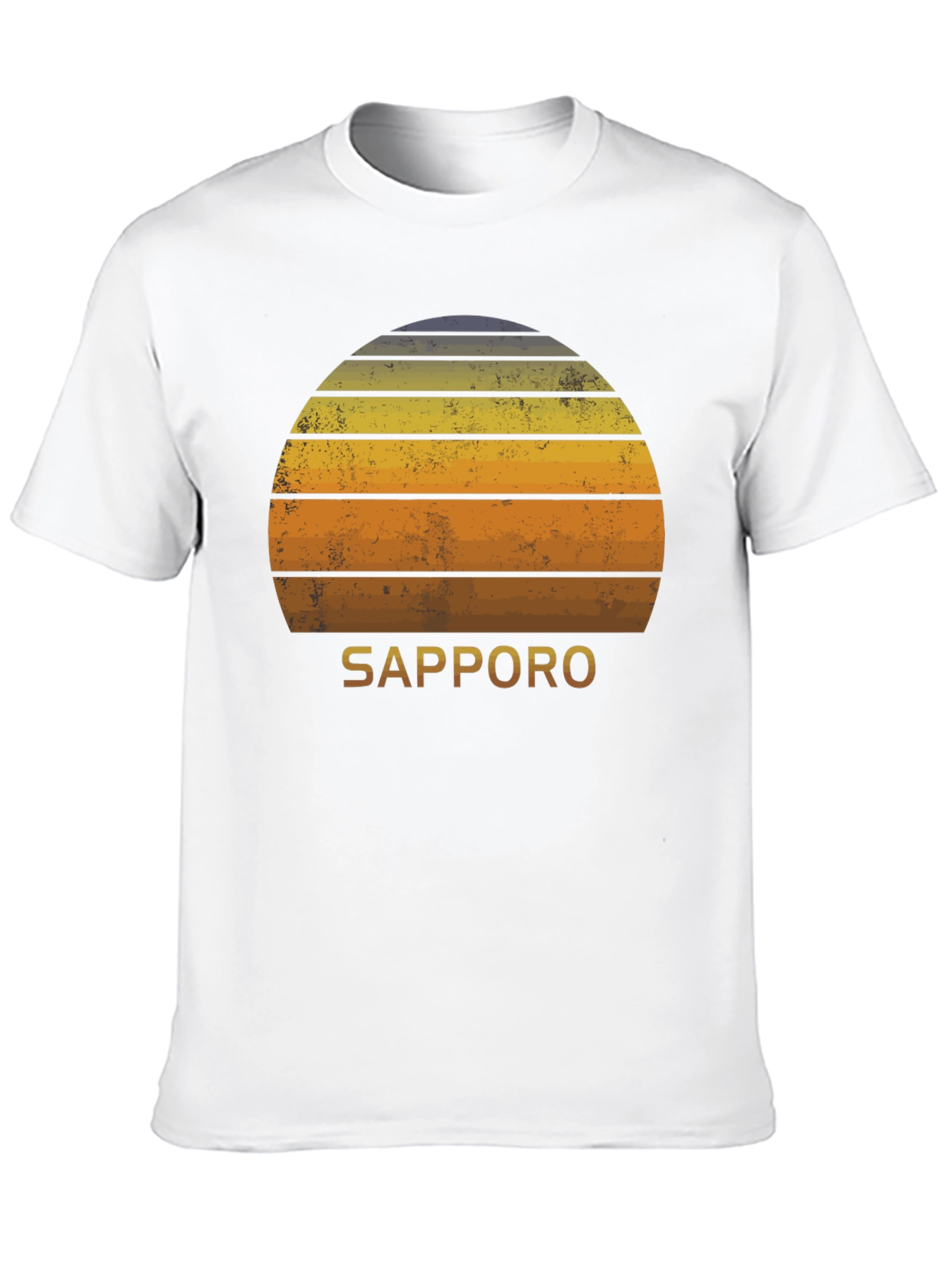 Sapporo Sunset Graphic Tee - Retro Style