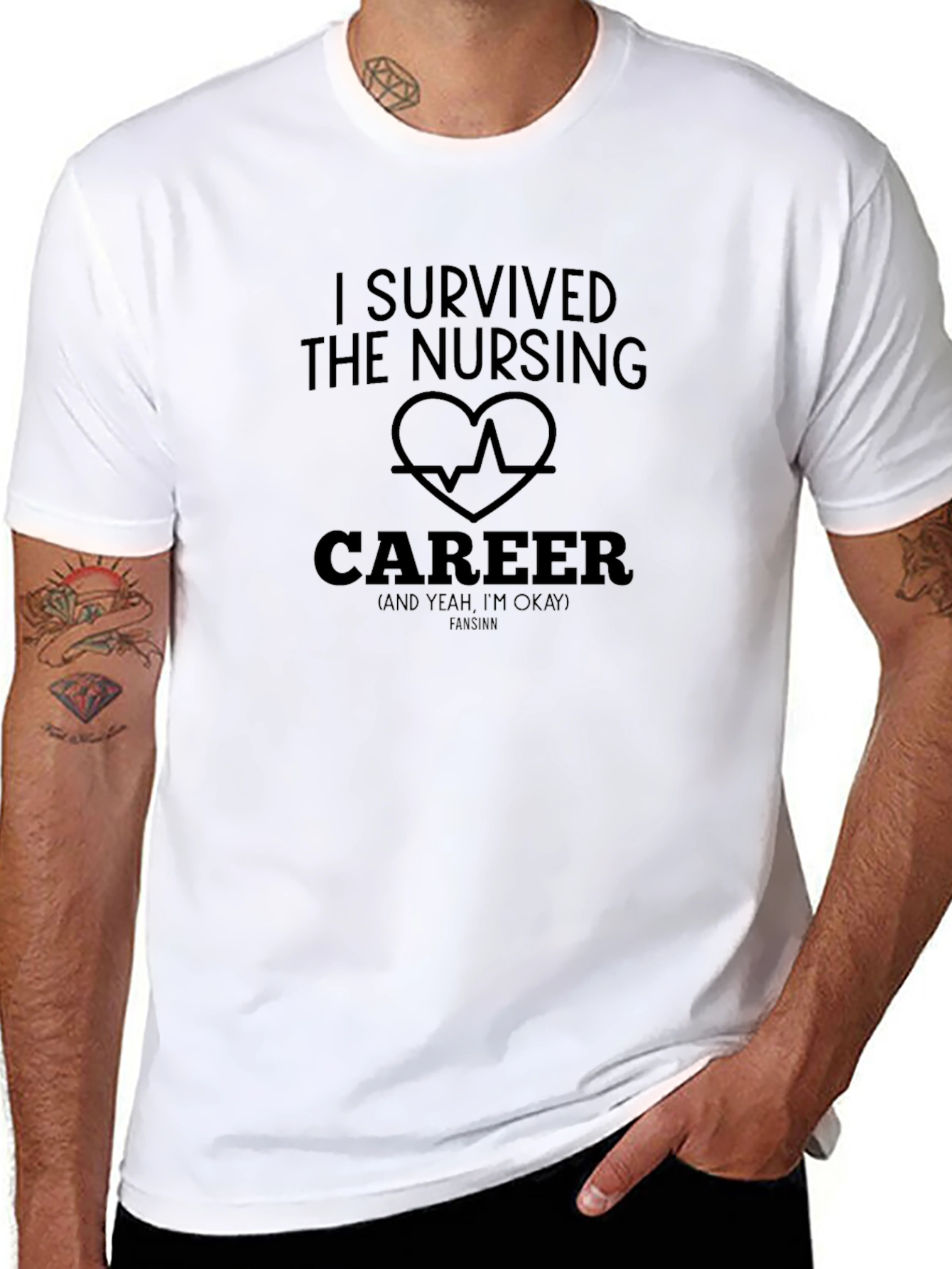 Nursing Career Survivor Graphic Tee - Black T-Shirt