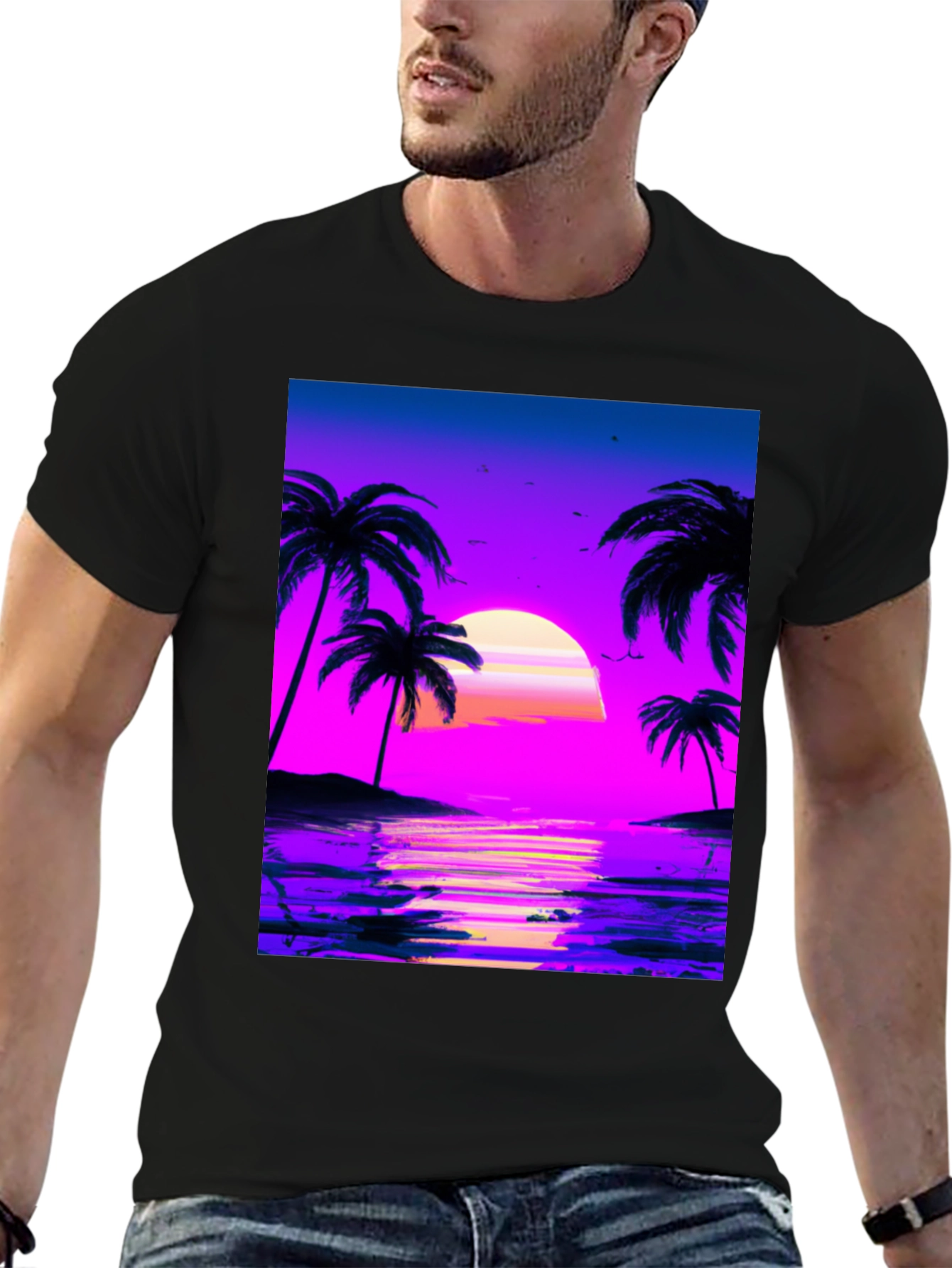 Retro Sunset Palm T-Shirt