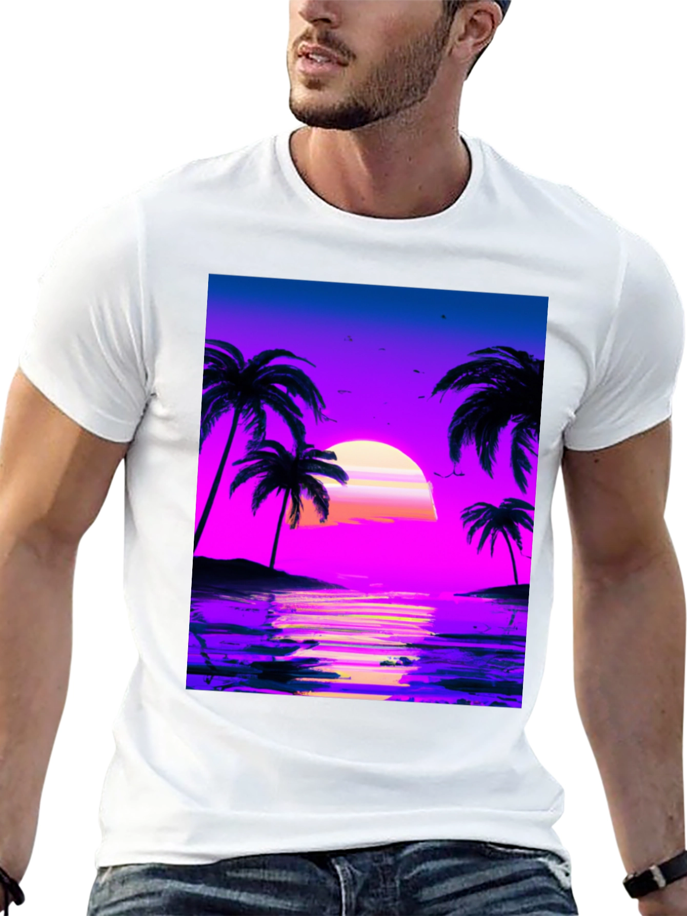 Retro Sunset Palm T-Shirt