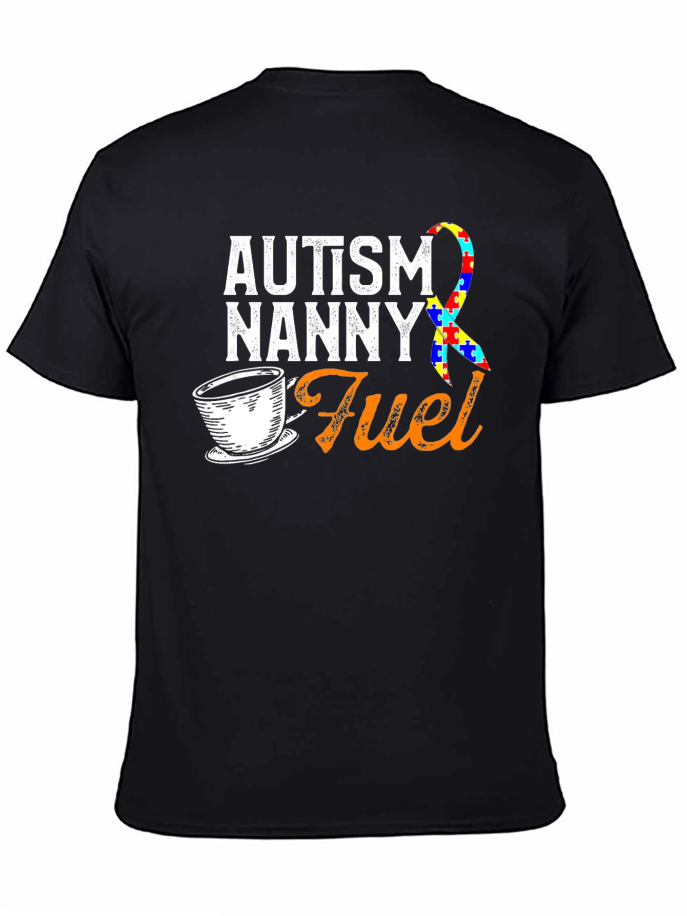 Autism Nanny Fuel T-Shirt Awareness Ribbon